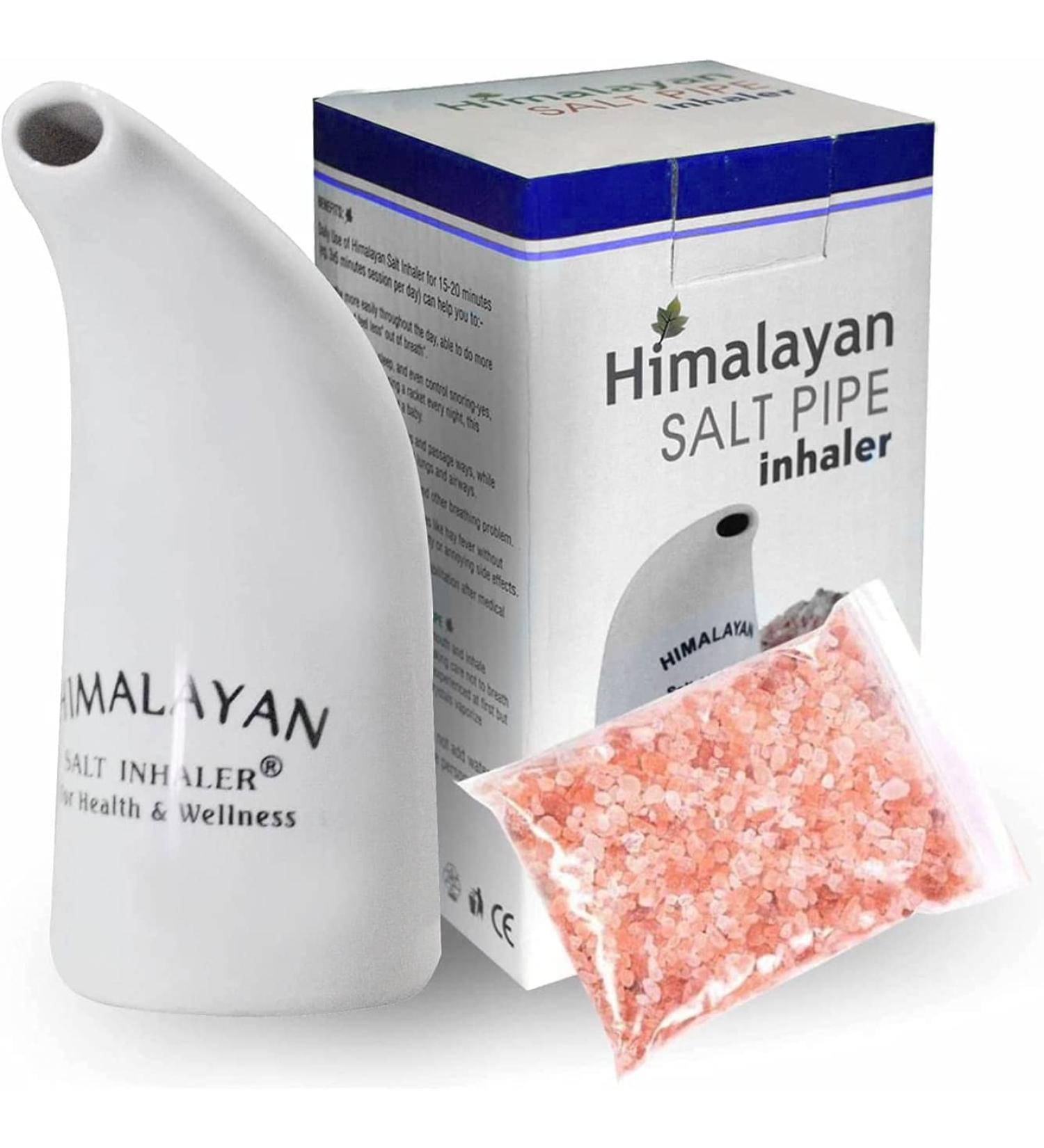 PROFIRST Salt Inhaler Pipe with Natural Himalayan Pink Salt Crystals - Compact & Refillable for Breathing Difficulties - Buy Online on GoSupps.com