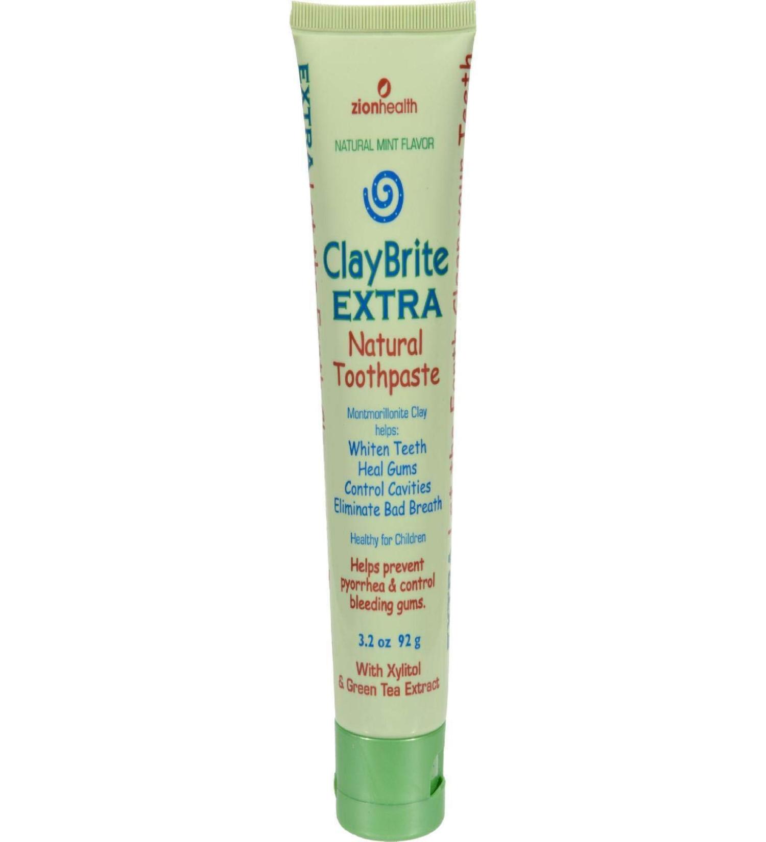 Buy Zion Health Claybrite Extra Strength Toothpaste - 4 oz | Natural Whitening & Healthy Gums | International Shipping Available - Buy Online on GoSupps.com
