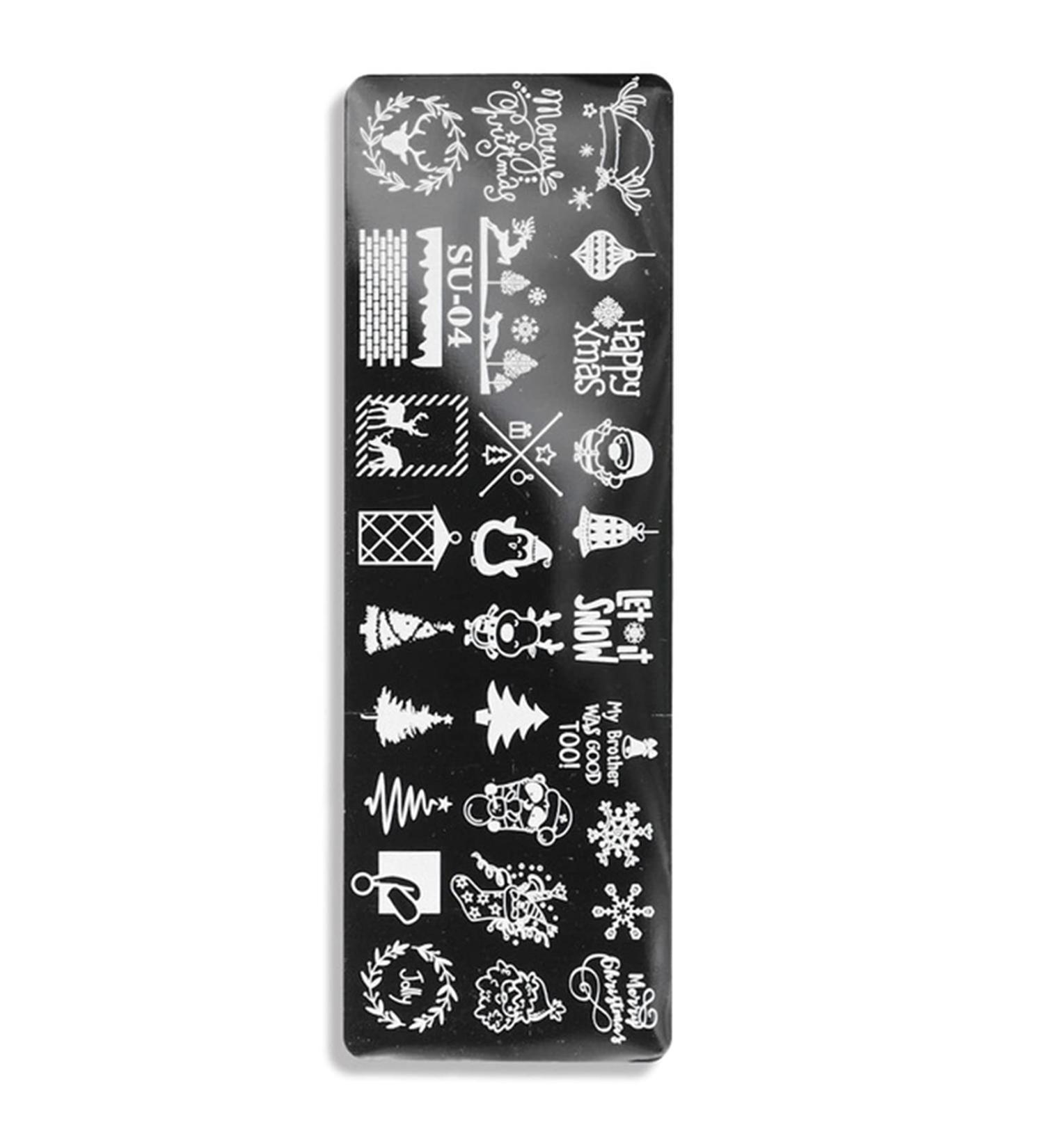 Sanwood Nail Stamps - Premium Stainless Steel Nail Art Templates for Perfect Manicures | Facial Patterns for Girls & Women - Buy Online on GoSupps.com