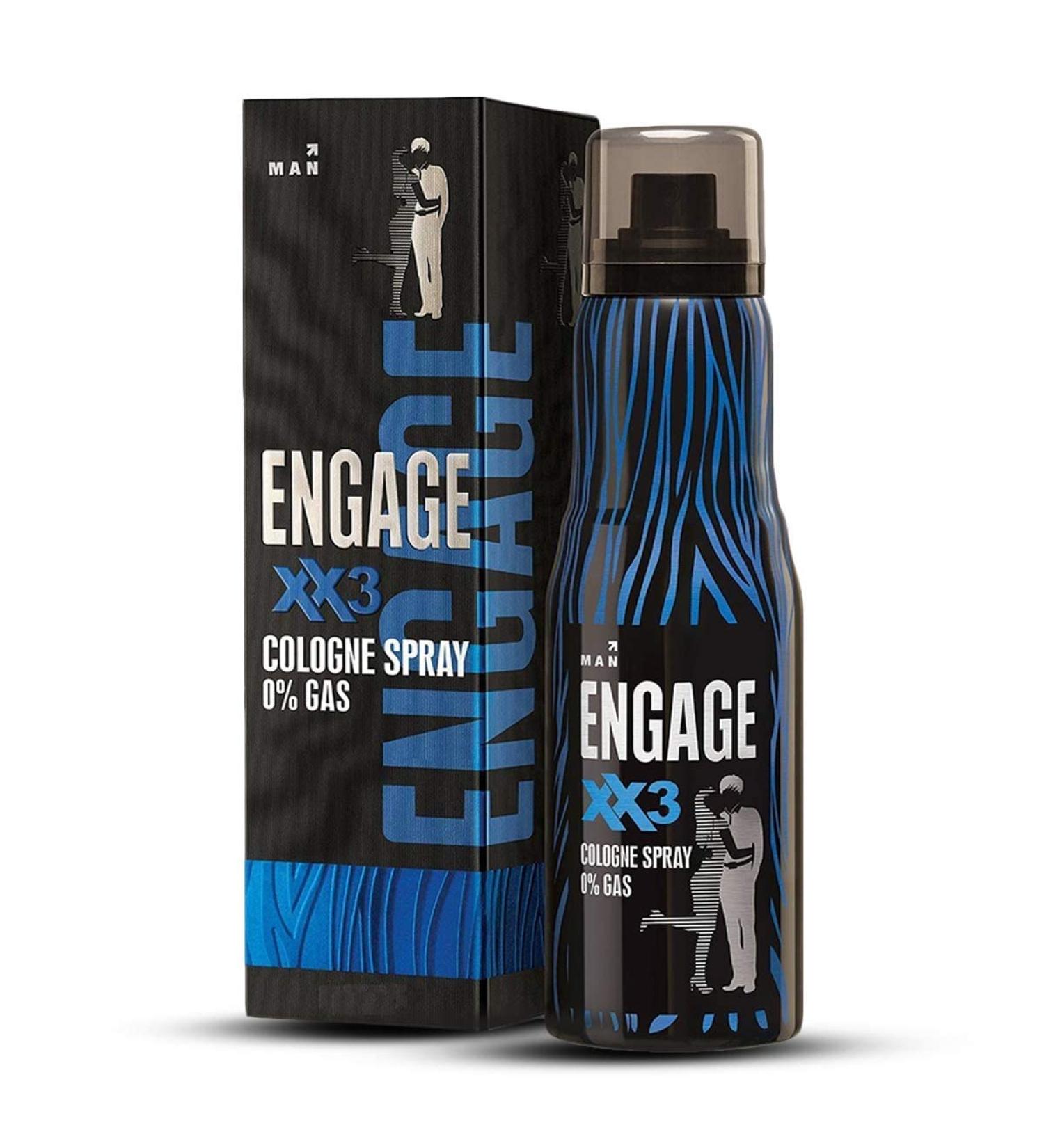 Engage XX3 Cologne No Gas Perfume for Men Spicy and Woody Skin Friendly Long lasting fragrance that keeps you fresh all day with 0% gas - 135ml - Buy Online on GoSupps.com