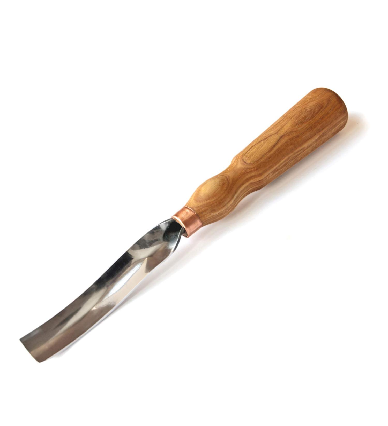 BeaverCraft G7L/22 Wood Carving Gouge Chisel - Carbon Steel Blade, Wood Handle, Radial Bent Gouge for Hard & Soft Woods - Buy Online on GoSupps.com