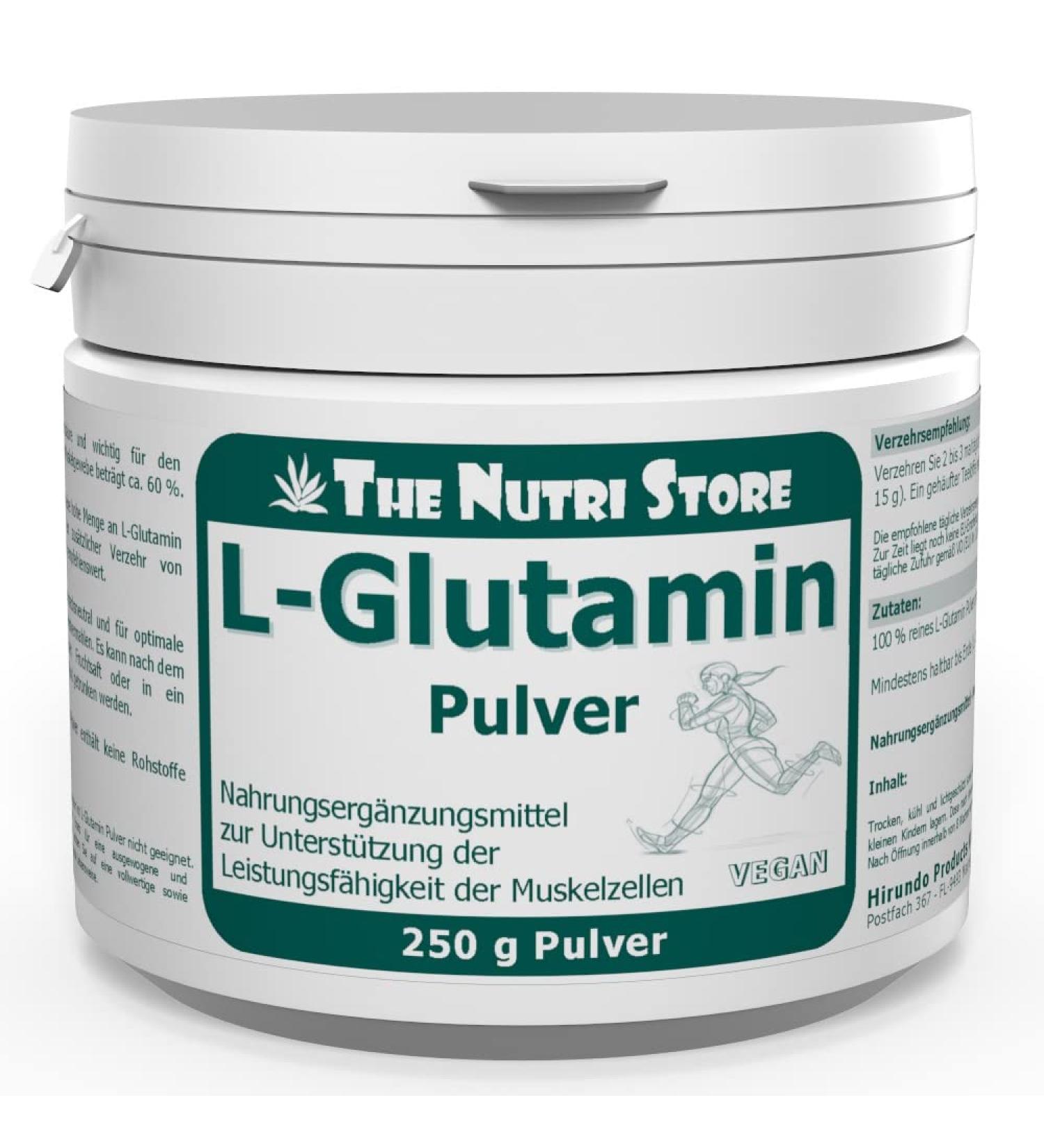 L-Glutamine 100% Pure Powder - 250g Vegan Dietary Supplement for Muscle Cell Support | International Shipping - Buy Online on GoSupps.com