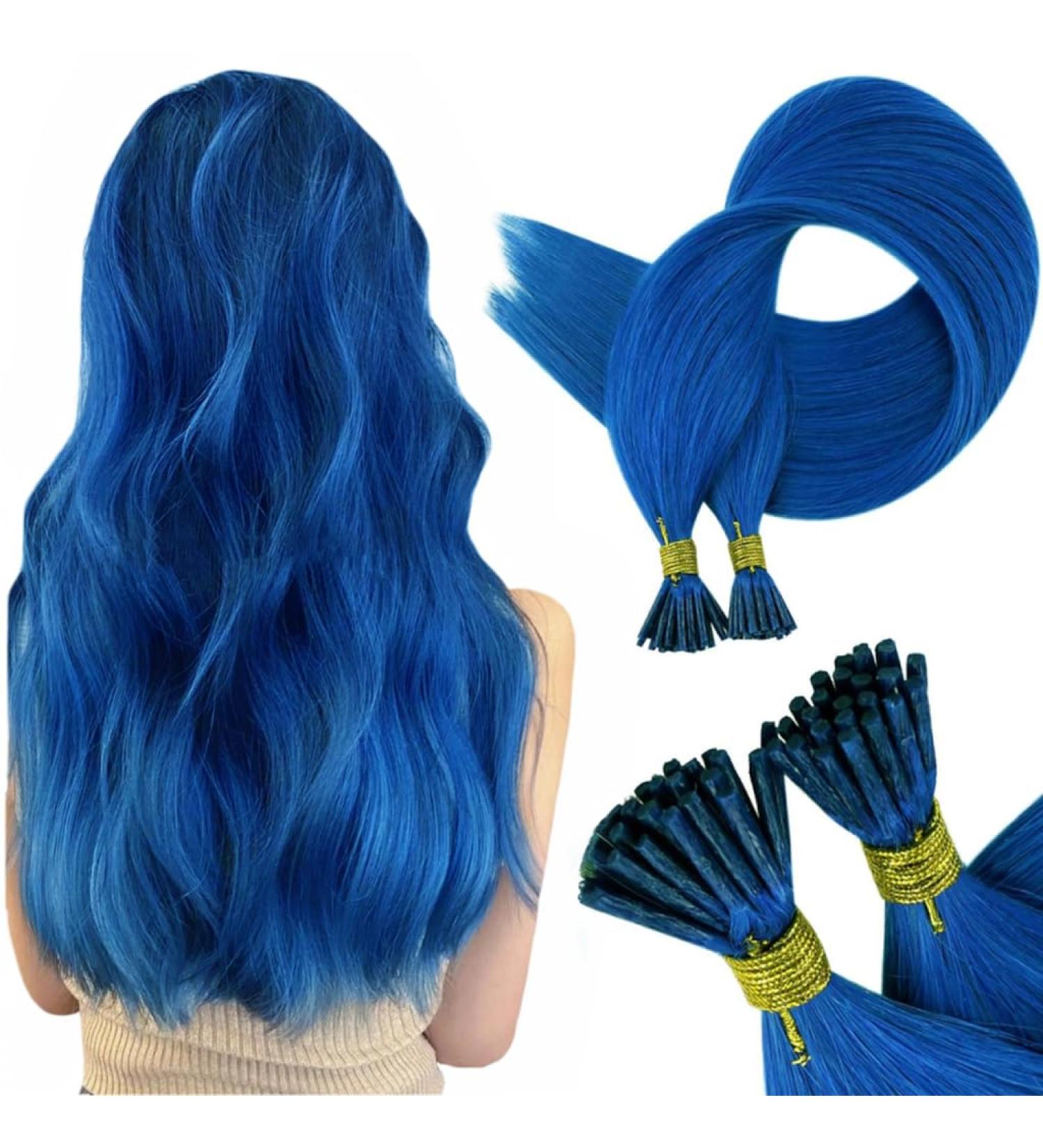 Runature I-Tip Blue Bonding Extensions - 35cm Remy Keratin Hair - 20g 25 Strands - Buy Online on GoSupps.com