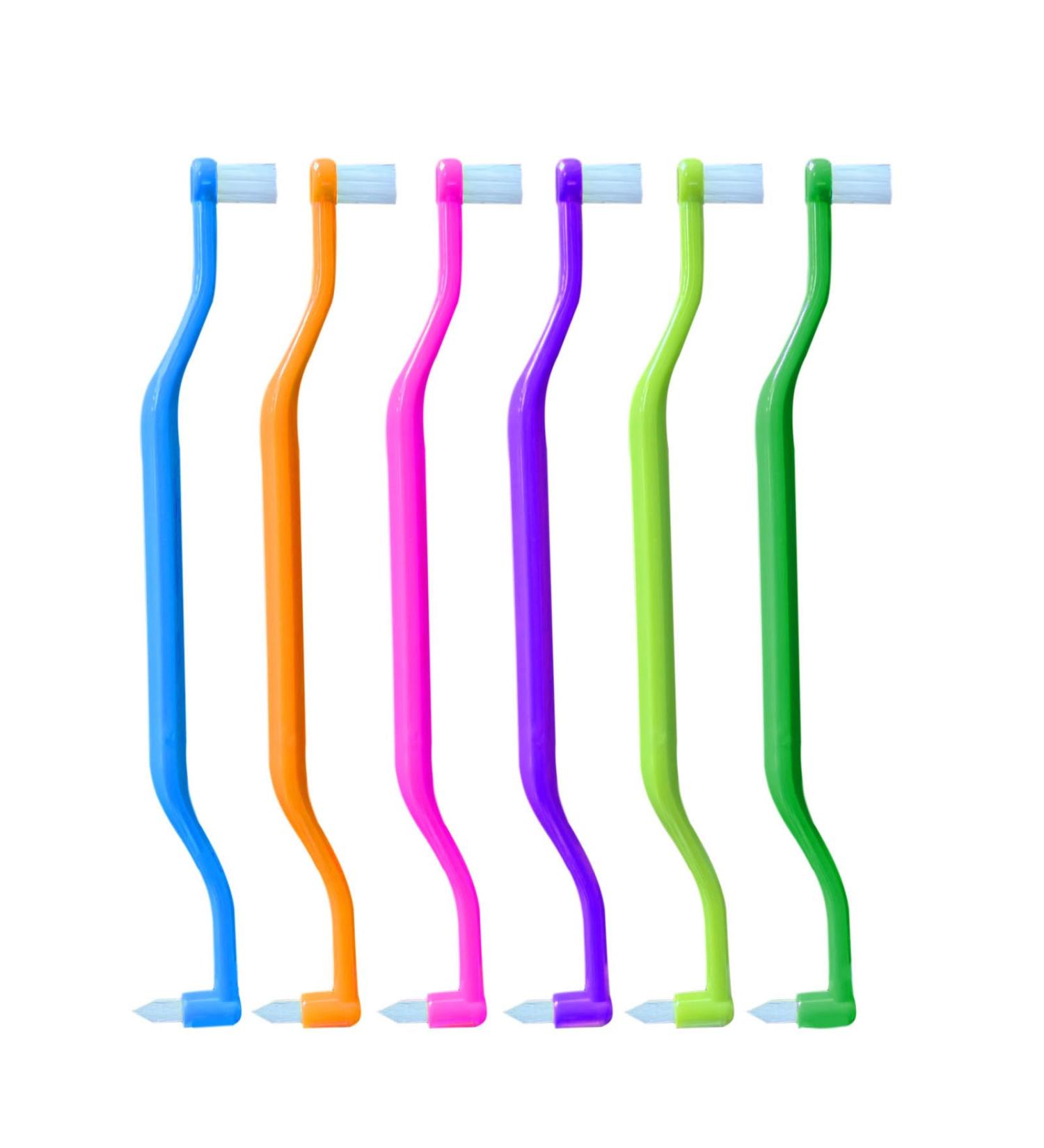 6-Piece Orthodontic Toothbrush Set - Double Ortho & Tufted for Braces & Implants Cleaning - Buy Online on GoSupps.com