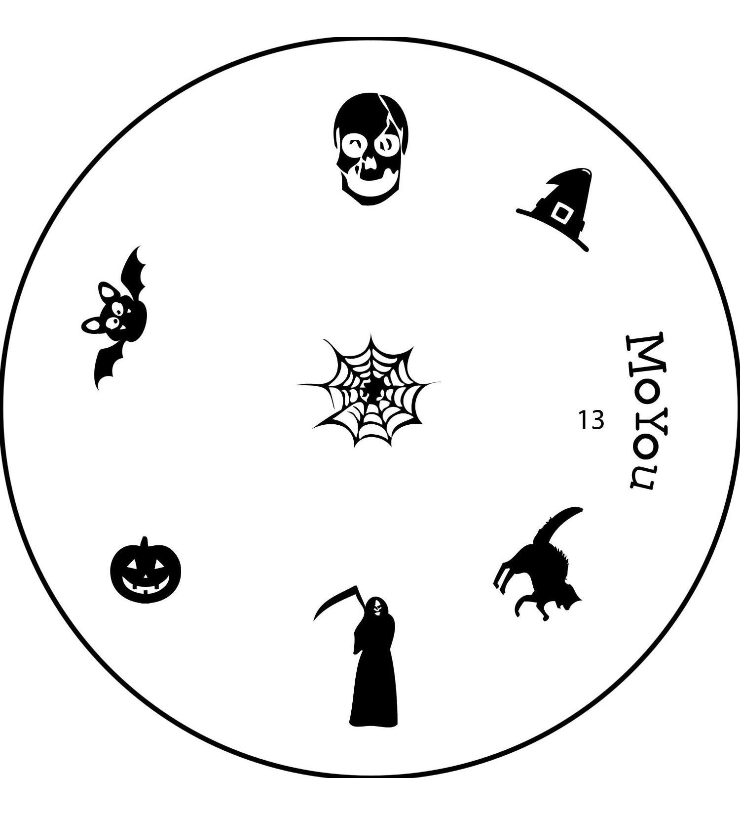 Original MoYou Nail Art Image Stamp Plate Number 13 Manicure Design