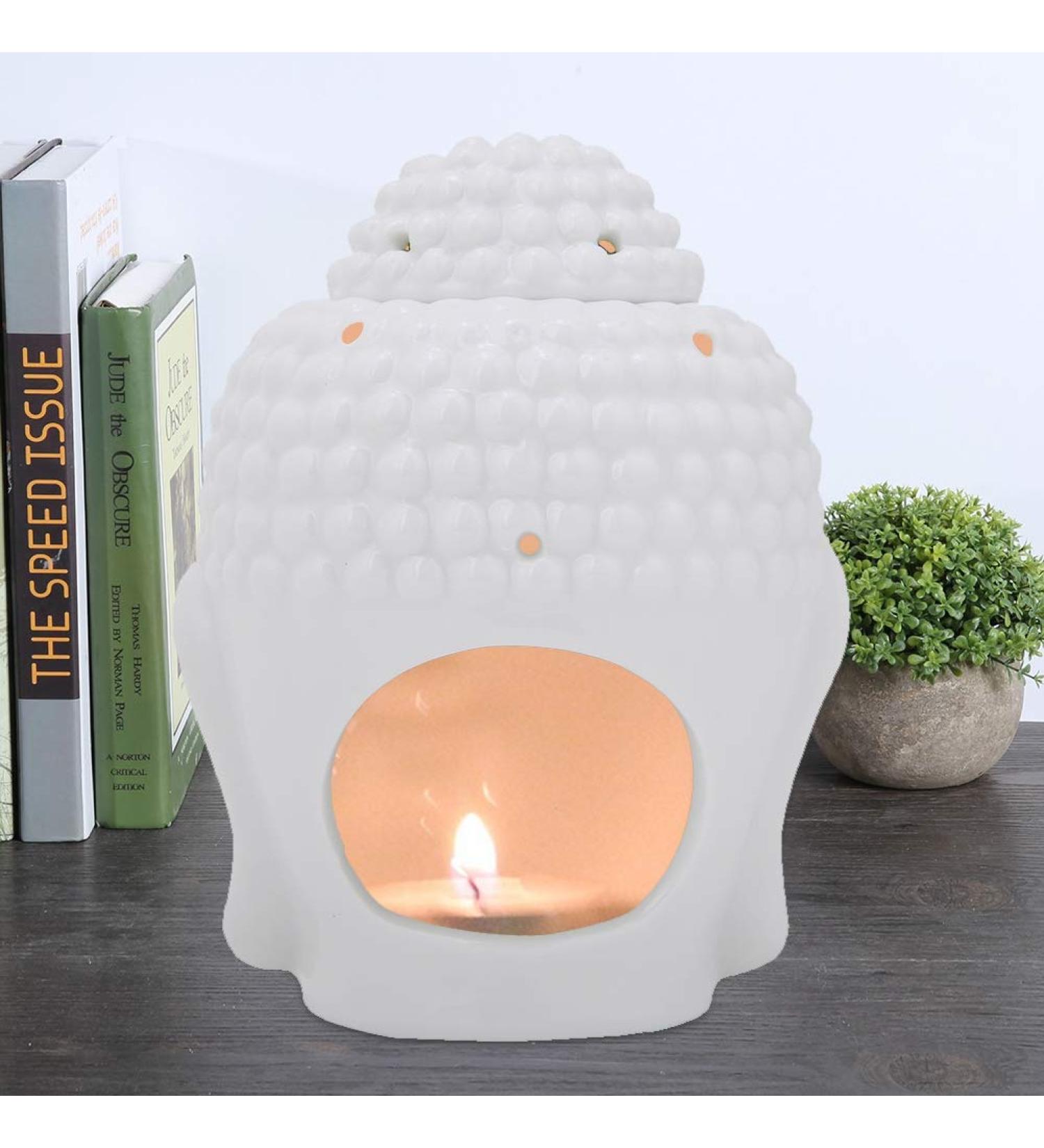 Buddha Head Shaped Essential Oil Diffuser | Aromatherapy Candle Holder for Yoga & Spa Decor | Perfect Gift for Home & Bedroom - Buy Online on GoSupps.com