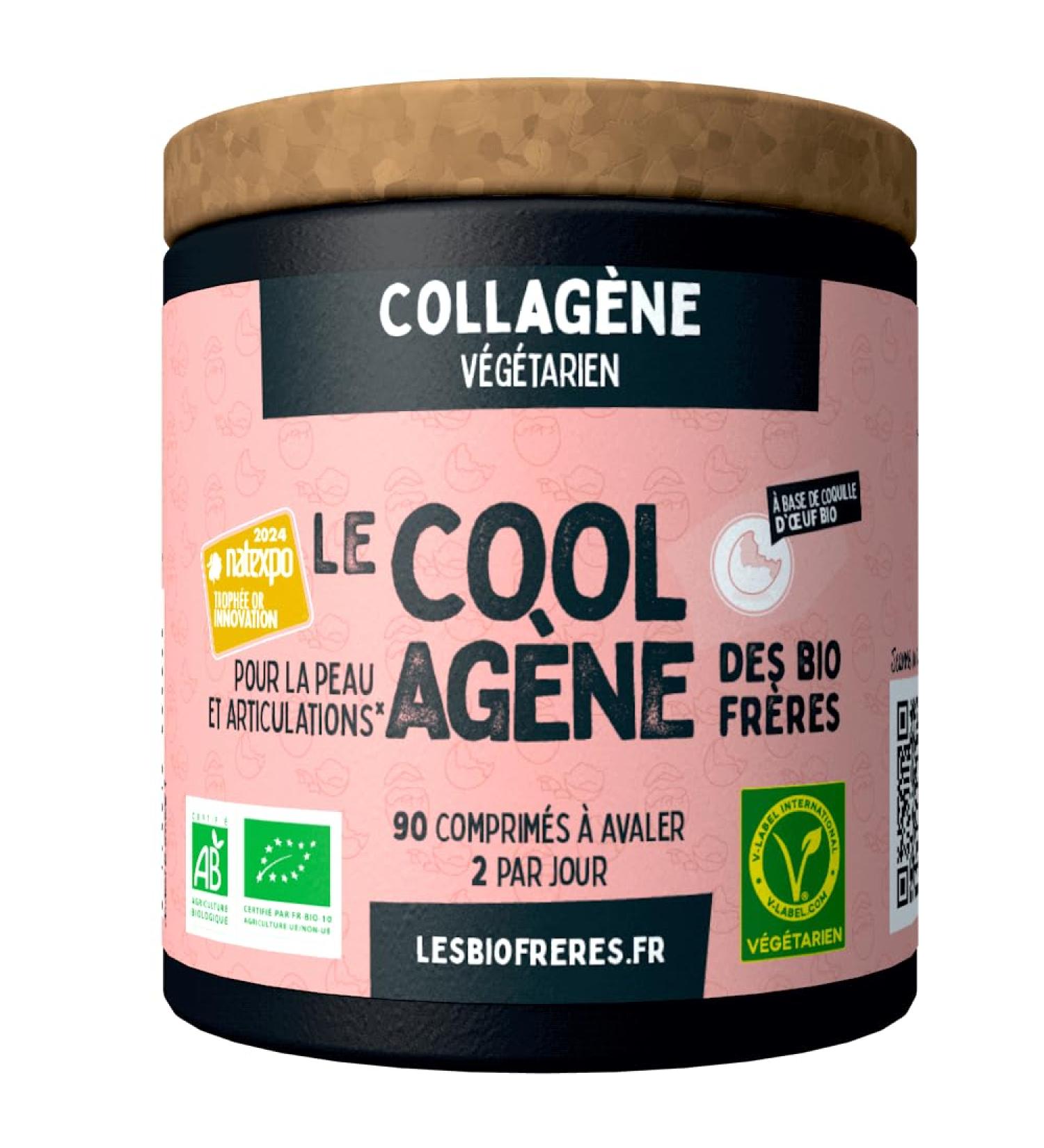 Vegetarian Collagen - Type 1 5 & 10 - Hyaluronic Acid - Skin - Joints - 45 Day Cure - 90 Swallow Tablets - Les Bio Fr res - Buy Online on GoSupps.com