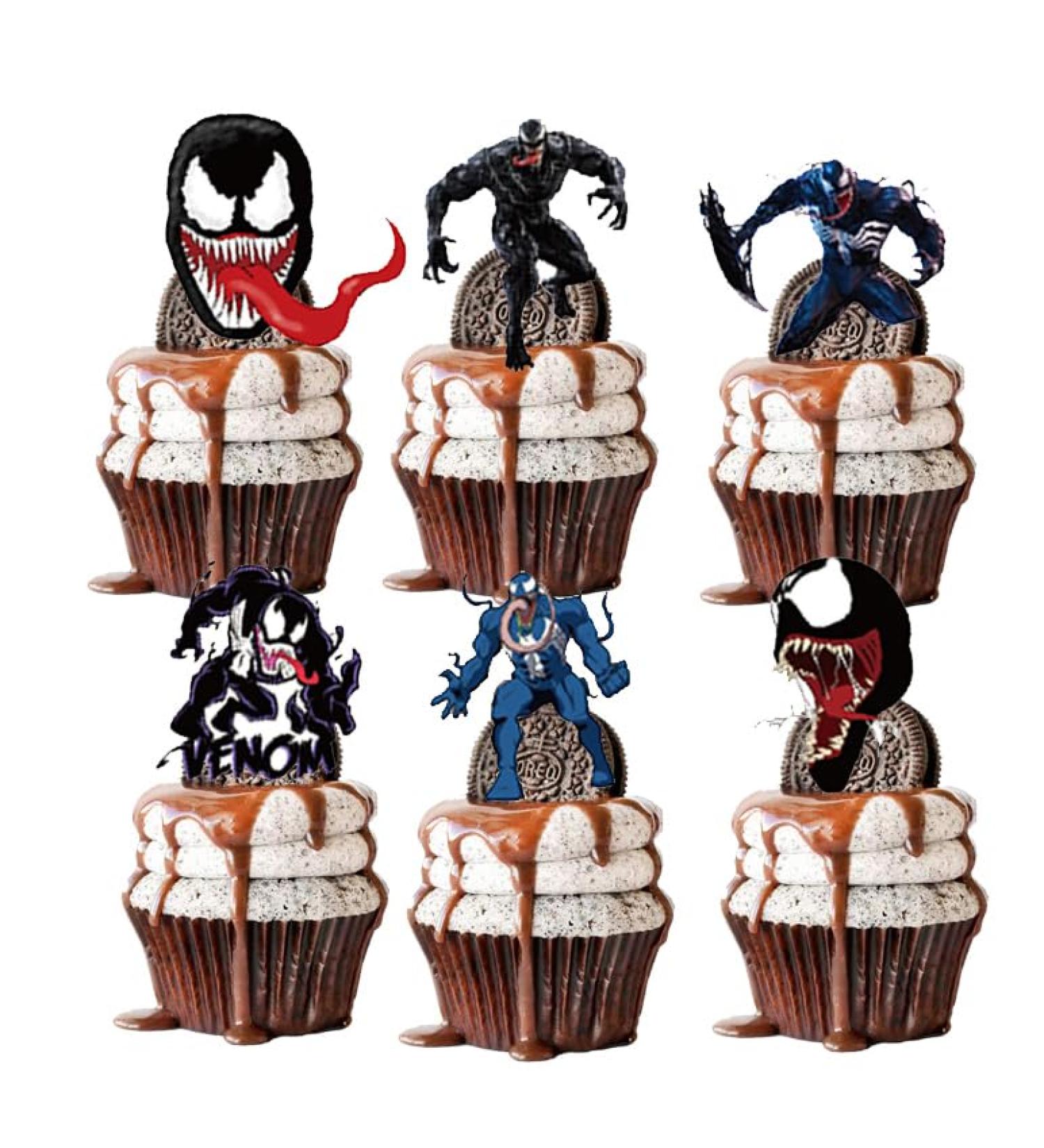 24pcs Children Cake Toppers Cupcake Toppers Cake Decorations Children Birthday Party Supplies Decorations (3)