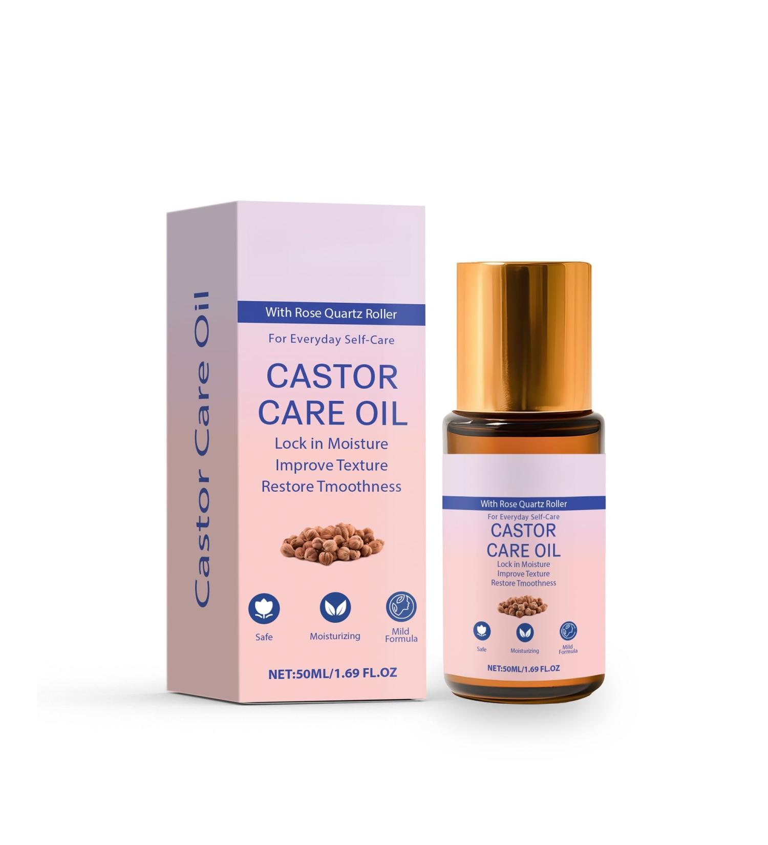 Castor Care Oil Roller with Hydrating Complex Moisturizing Face Body Massage Oil 50ml - Buy Online on GoSupps.com