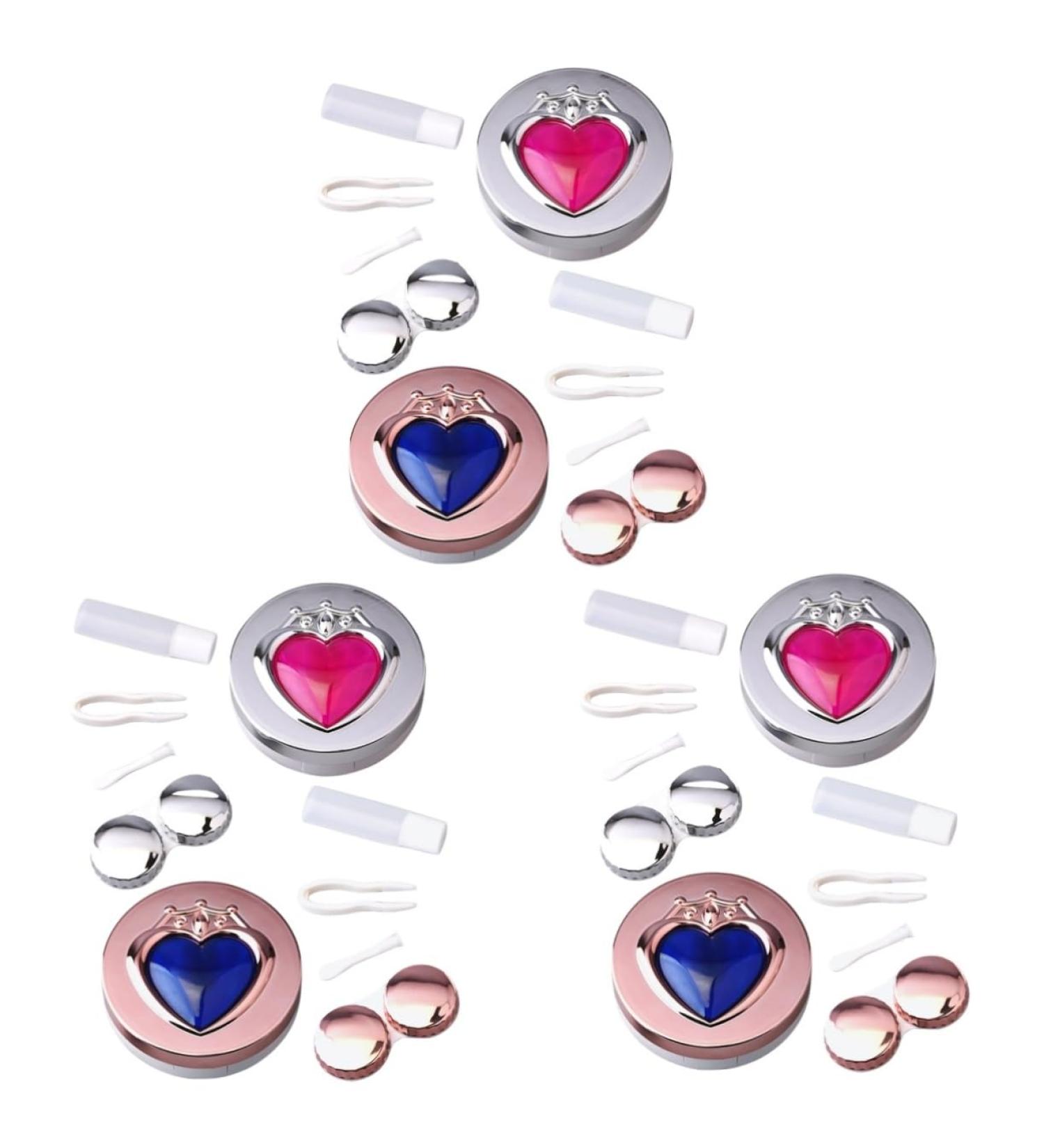 Homsfou 6 STK Contact Lens Container Set - Travel Case with Mirror Detergent & Replaceable Parts - Perfect for Eye Care & Lens Storage - Buy Online on GoSupps.com