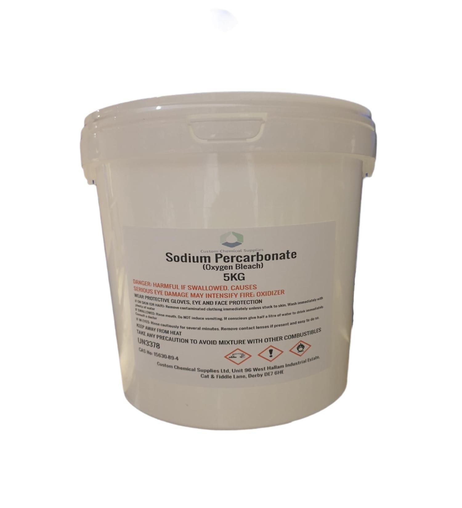 Customchem 5KG - Sodium Percarbonate Pure Granular Coated Oxygen Bleach Cleaner Stain Remover