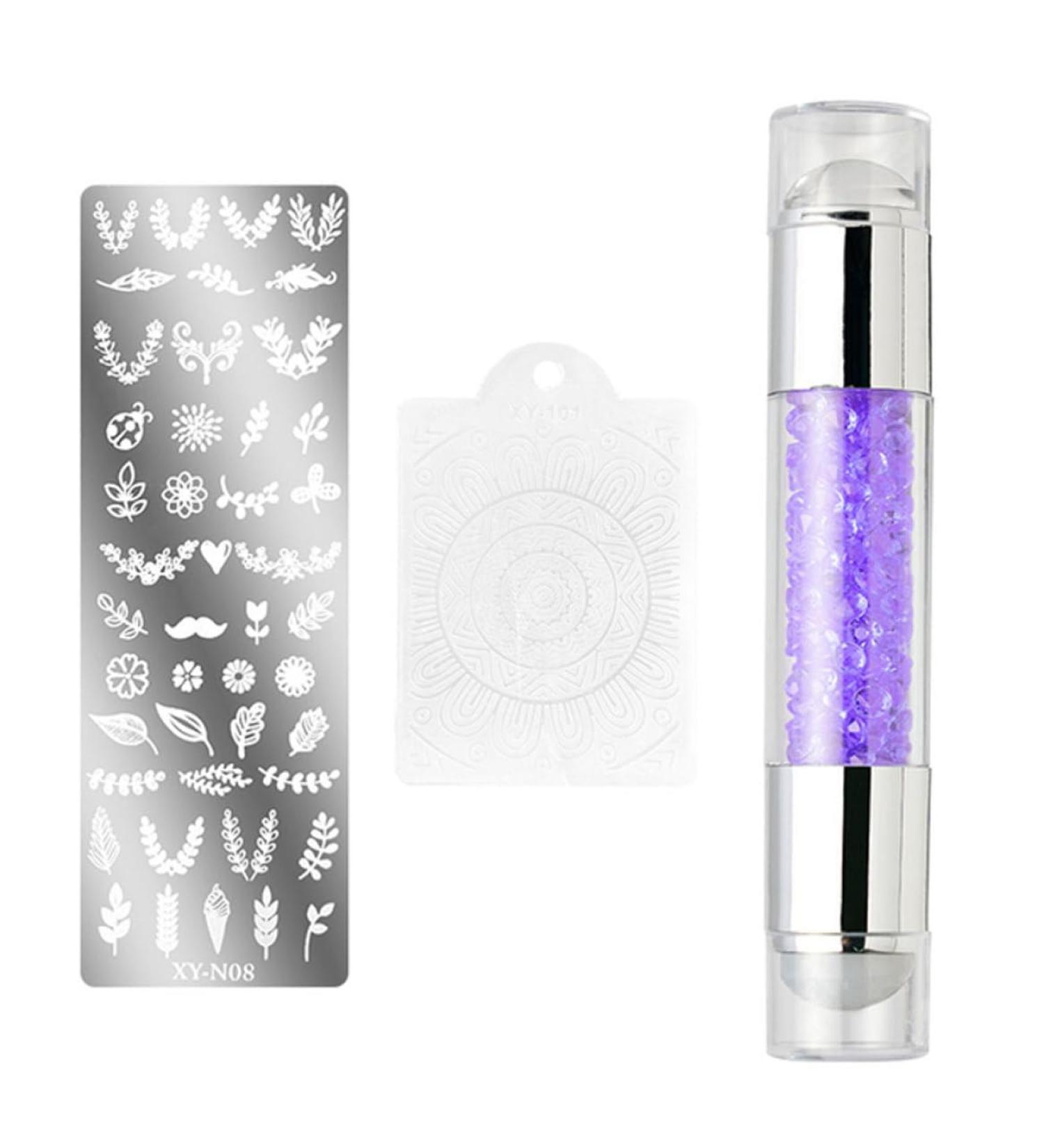 nail printing template Nail Printing Tool Nail Polish Pattern Making Aids Nails Seal Mold Nail Stamp Plate Purple - Buy Online on GoSupps.com
