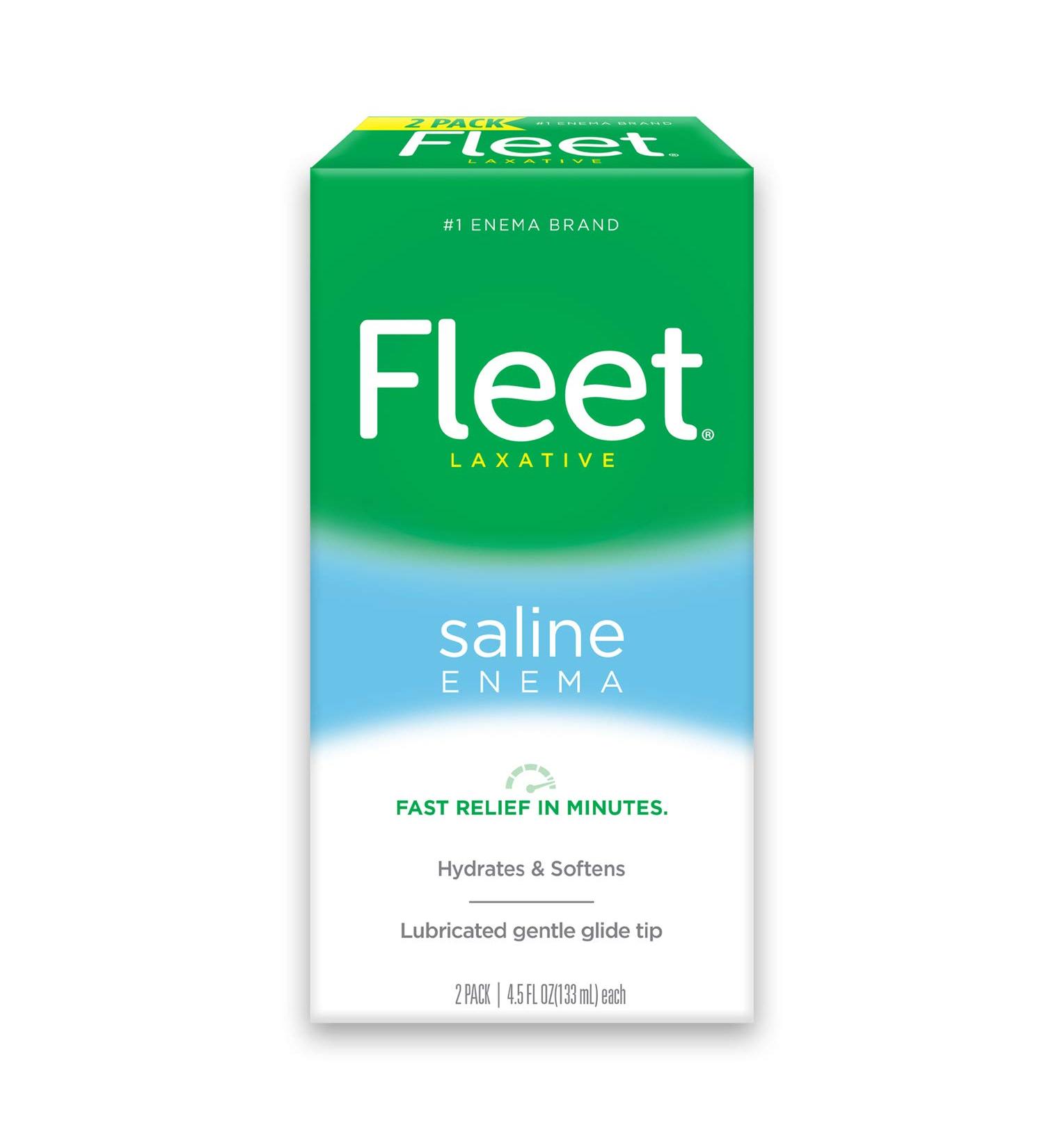 Fleet Laxative Saline Enema for Adult Constipation - 2 Bottles, 9 Fl Oz - Buy Online on GoSupps.com