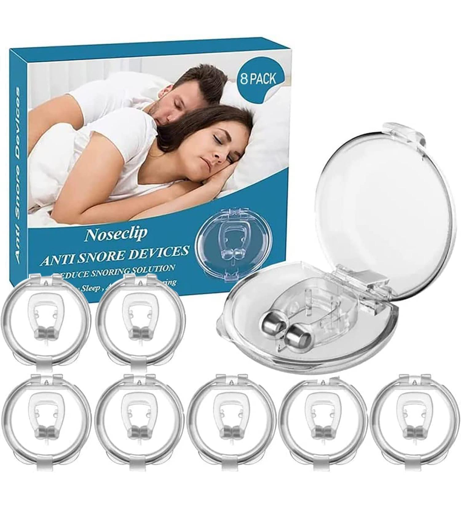 8 Pack Anti Snoring Nose Clip - Silicone Magnetic Snore Stopper for Men and Women - Buy Online on GoSupps.com