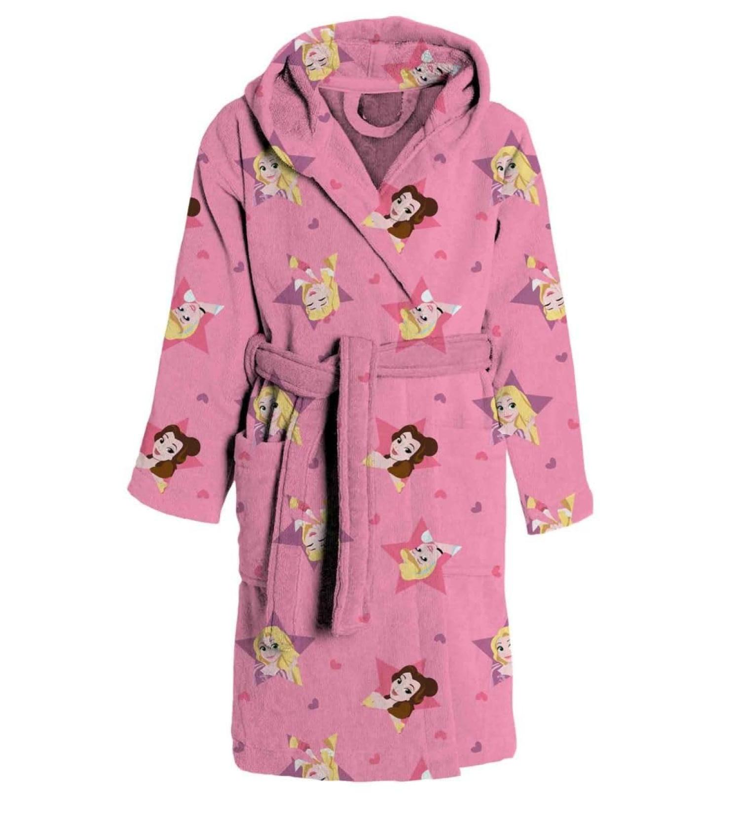 Terry cloth bathrobe for girls Disney Marvel Princesses 6-7 years