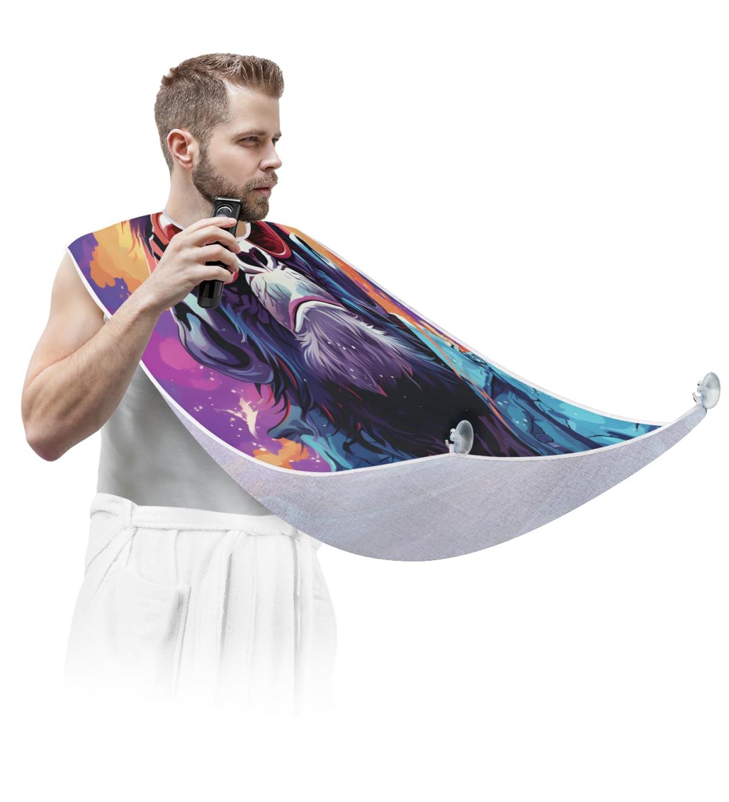 Cool Gorilla Beard Bib Apron - Ultimate Beard Hair Catcher for Men | Perfect Father's Day & Christmas Gift for Dad & Husband with 2 Suction Cups - Buy Online on GoSupps.com