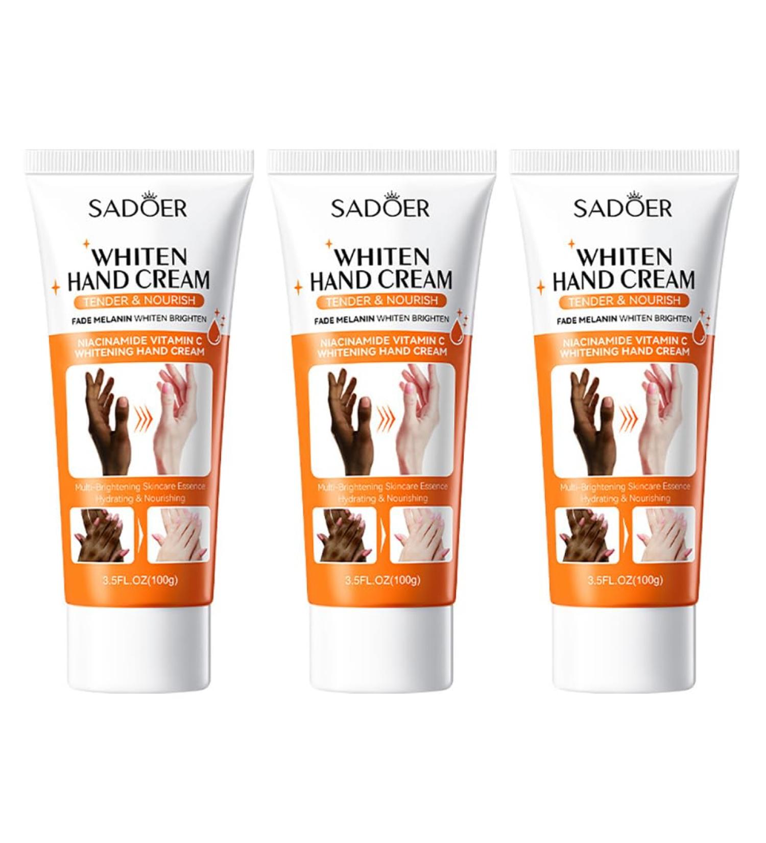 BakerMiche Hand Cream Moisturizing and Whitening Hand Cream Set 100g x 3 Pieces Natural Extracts Daily Moisturizing Hand Cream Nourishing Hand Cream Nongreasy and Fast Absorbing - Buy Online on GoSupps.com