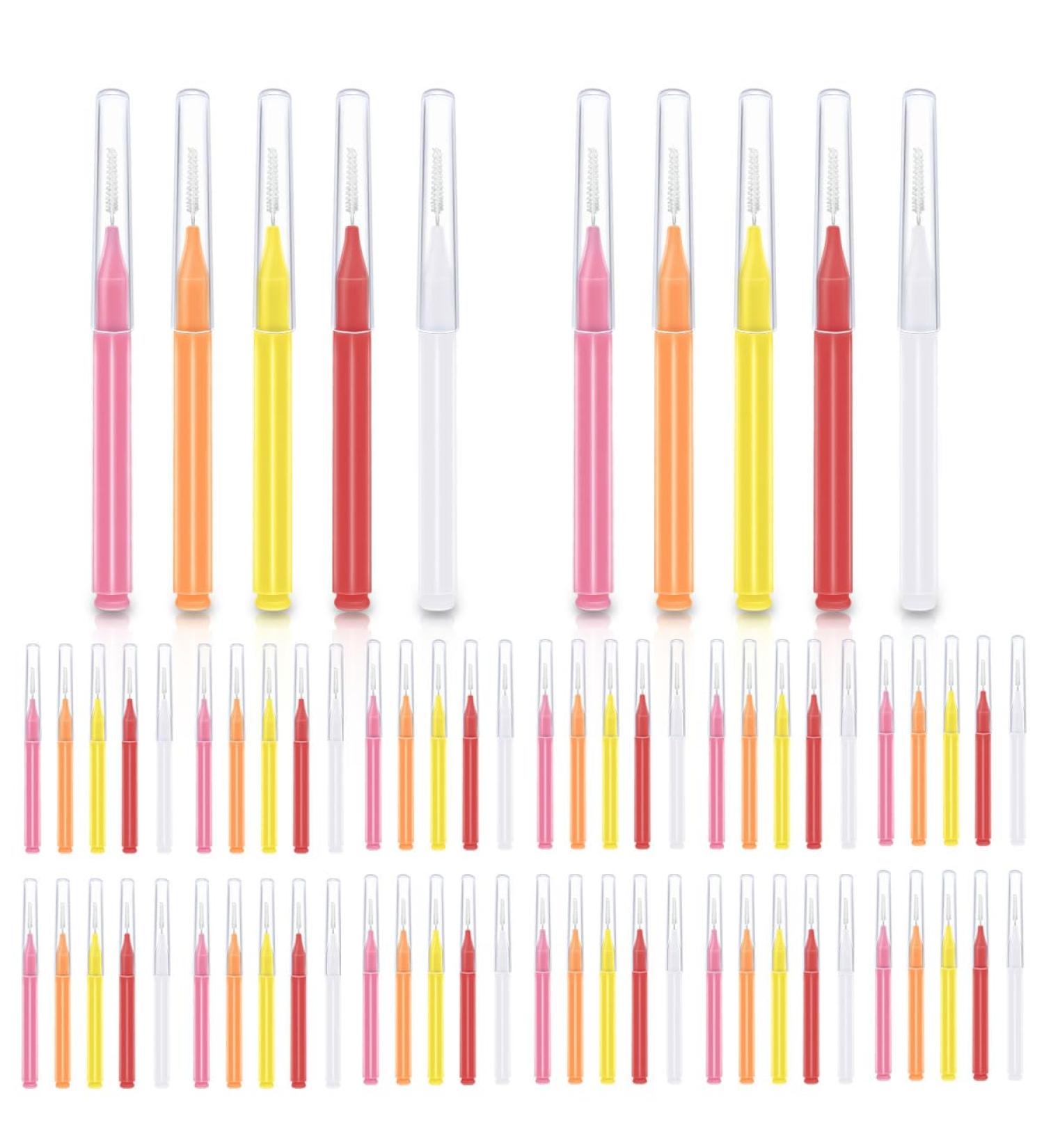 75-Piece Braces Brush Set | Interdental Cleaning & Dental Hygiene Tools | Bendable Flosser | 5 Color Options - Buy Online on GoSupps.com