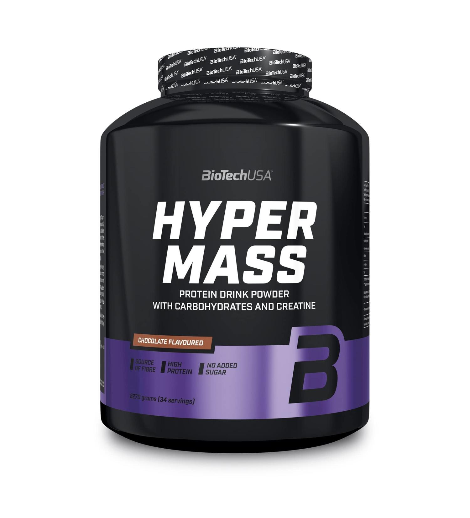 Biotechusa Hyper Mass - Gluten-Free Mass Gainer with Protein & Carbohydrates Micronized Creatine 2.27 kg Chocolate - International Shipping Available - Buy Online on GoSupps.com