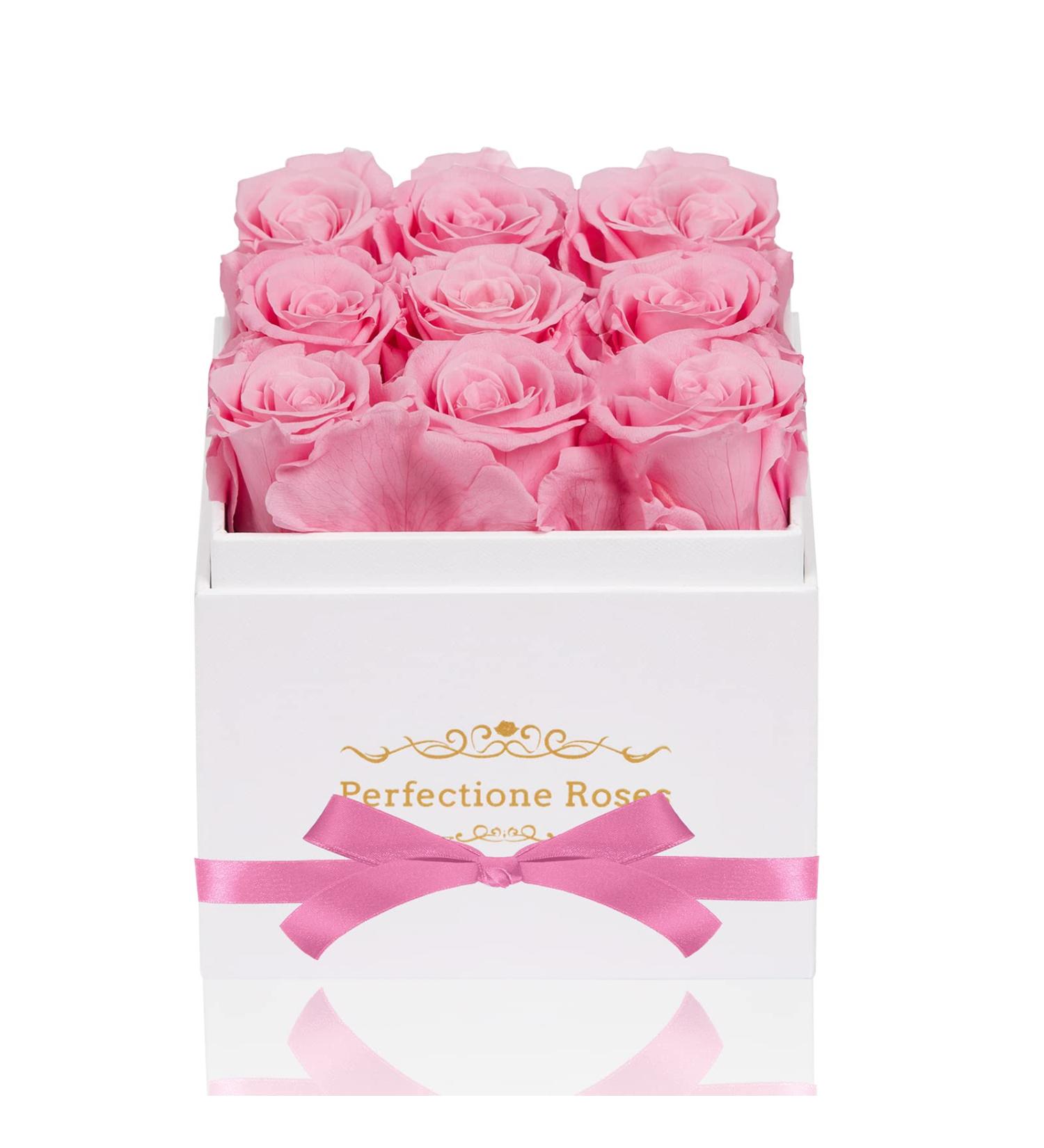 Preserved Pink Roses in Box | Long-Lasting Gift for Her | Anniversary, Mother's Day, Valentine's Day, Christmas - Buy Online on GoSupps.com