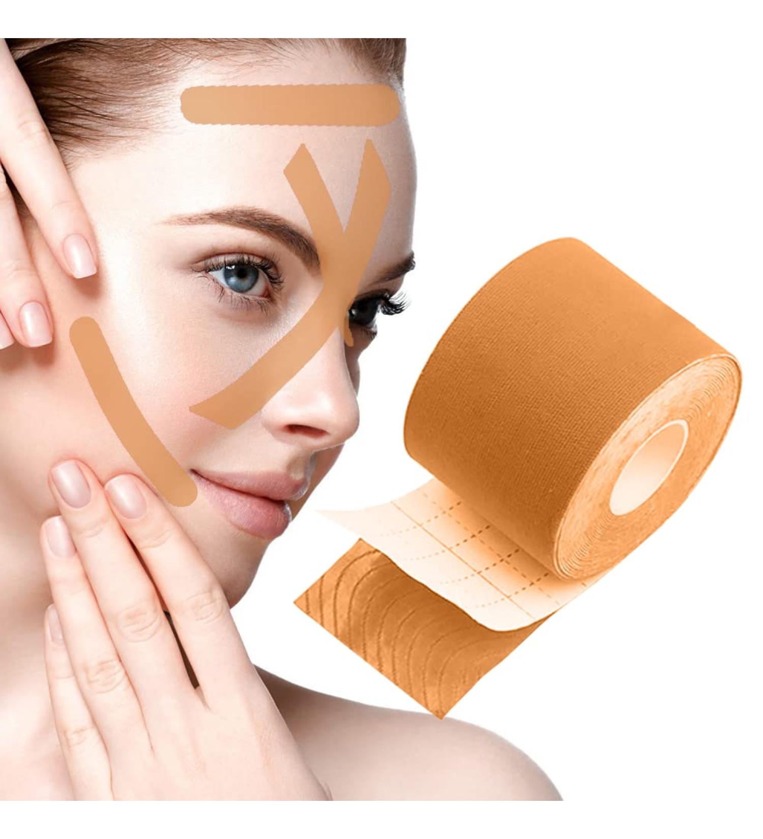 Face Lifting Tape & Anti-Wrinkle Patches | Myofascial Skin Tightening | Firming Creams | 2.5cm x 5m - Orange - Buy Online on GoSupps.com