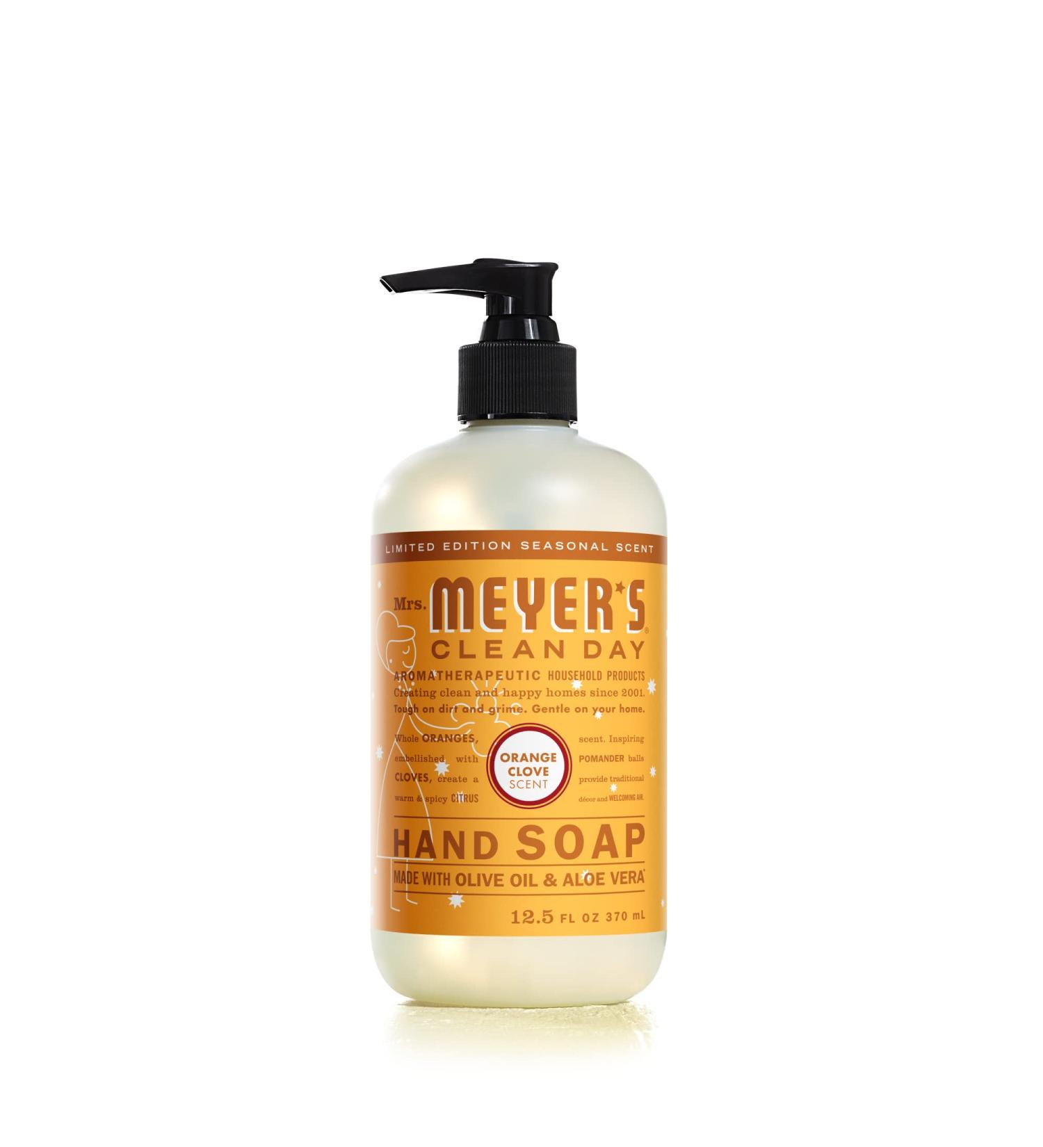 Mrs. Meyer's Limited Edition Orange Clove Hand Soap 12.5 fl. oz - Biodegradable Formula with Essential Oils - Buy Online on GoSupps.com