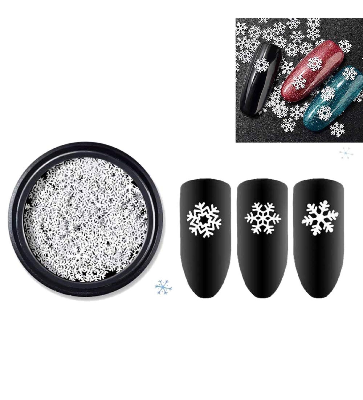 Jeenuuder Nails Decorations 1Box Snowflake Shaped Dazzling Nail Sticker Nails Art Decoration - Buy Online on GoSupps.com