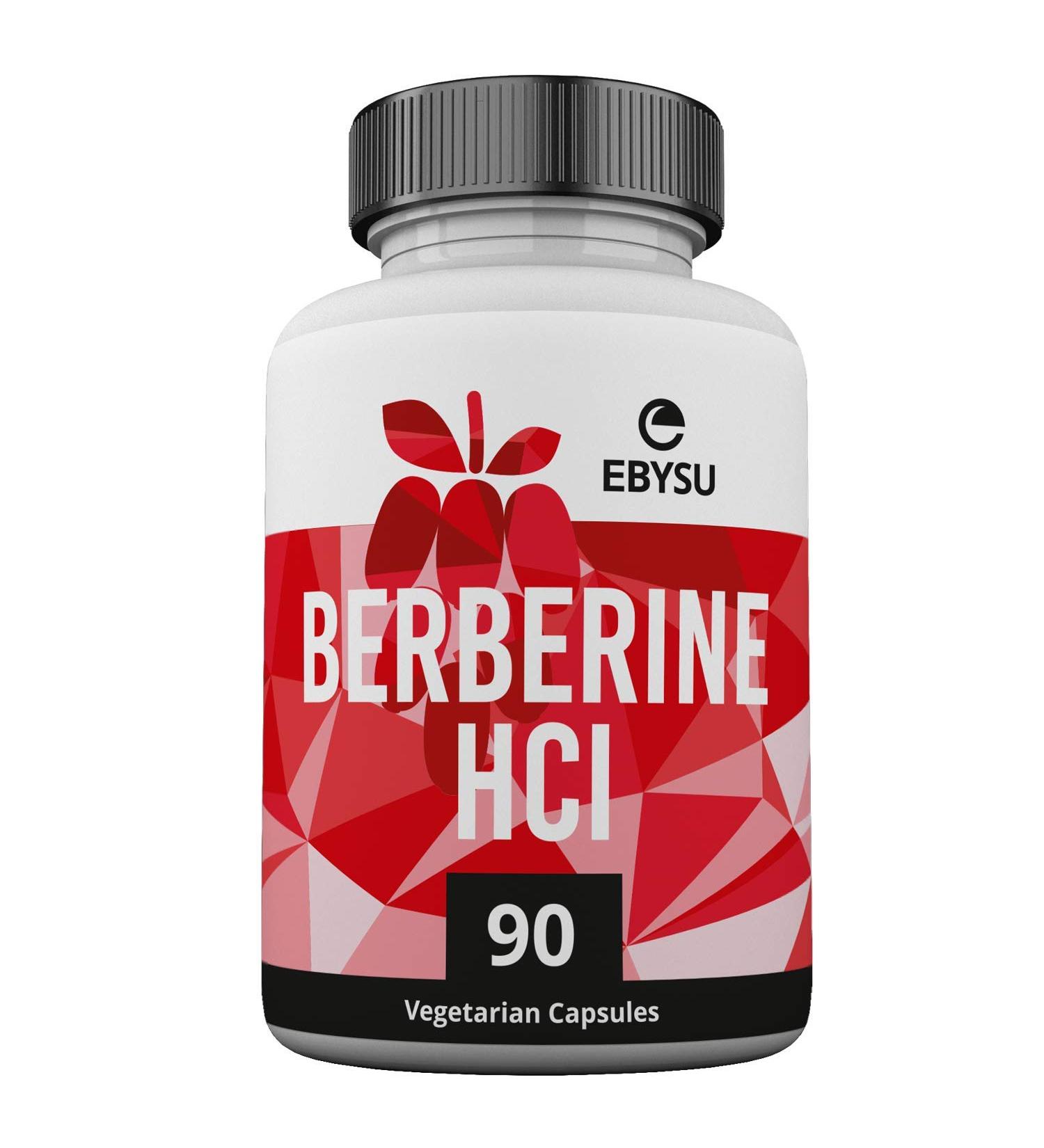 EBYSU Berberine HCl (90 Capsules) Glucose Metabolism Support Berberine Supplement Berberine Supplements and Blood Sugar Control Supplement Blood Pressure Supplement Vegan Preservative-Free 1 - Buy Online on GoSupps.com