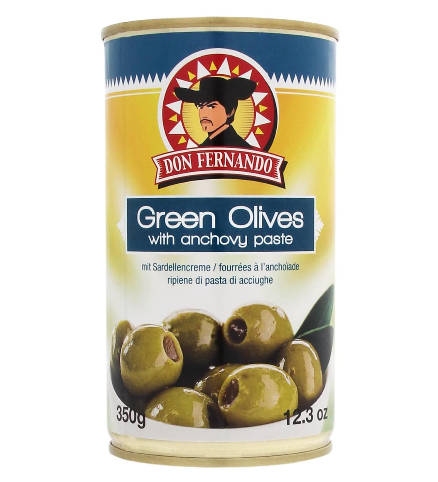 Green olives filled with anchovy paste 350g