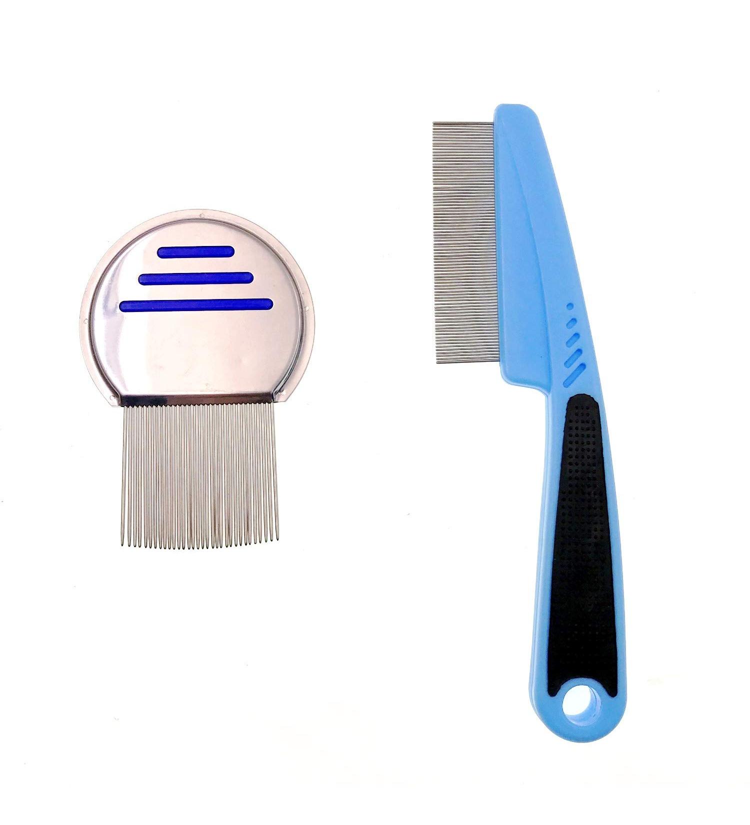 JZK 2x Metal Flea & Lice Combs for Dogs & Cats - Effective Grooming Tool to Remove Dandruff & Flea Stains - International Shipping Available - Buy Online on GoSupps.com