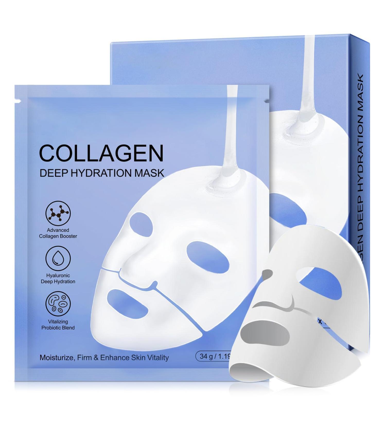 Masque Collag ne (lot de 6) Masque de Nuit Hydrogel Hydratant pour Femmes R tr cit les Pores Am liore L' lasticit pour Tous les Types de Peau 6 unit (Lot de 1) - Buy Online on GoSupps.com