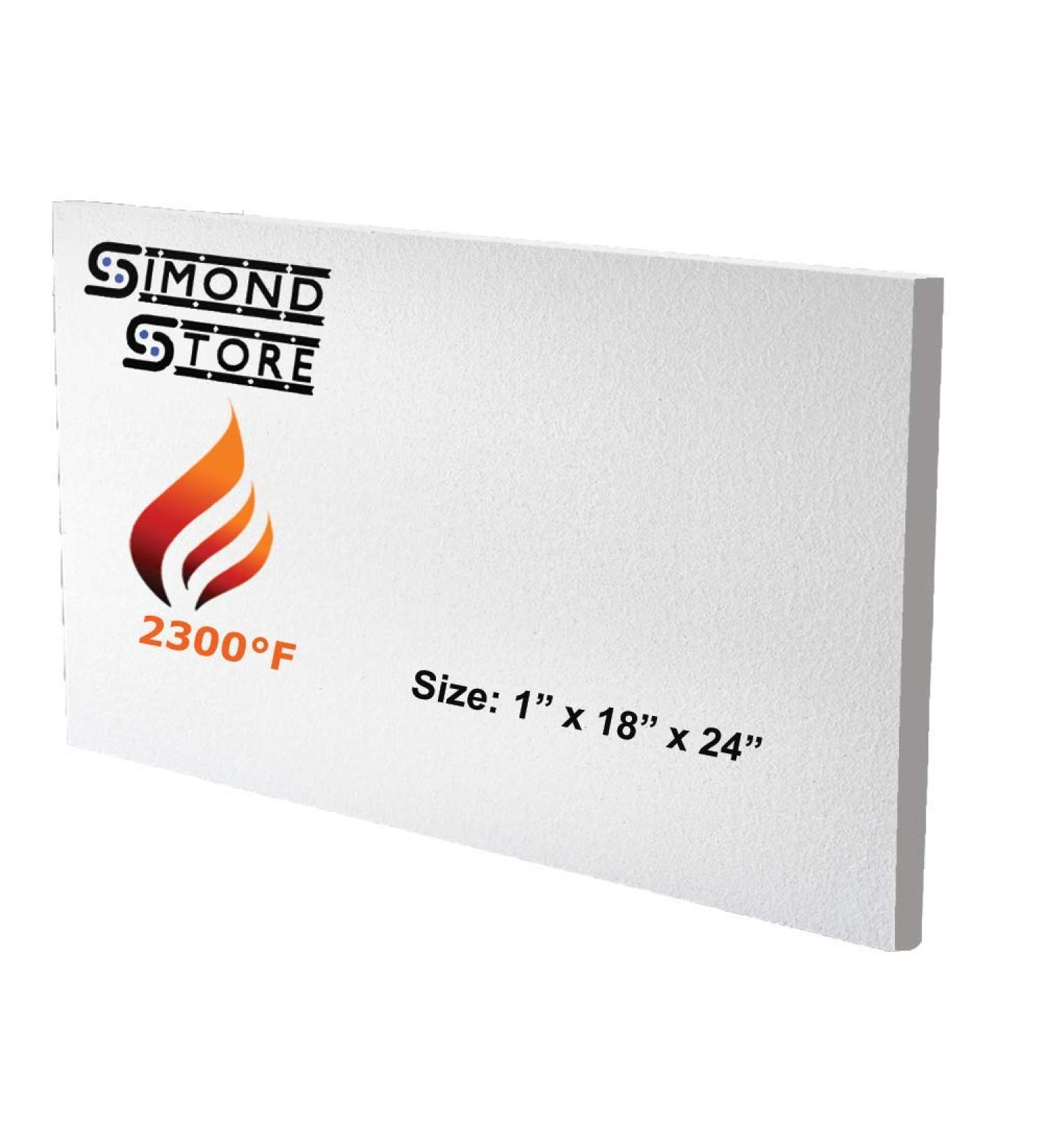 Simond Store Ceramic Fiber Insulation Board (2300 F) (1" X 18" X 24")  Ceramic Thermal Insulation Board for Wood Stoves Fireplaces Furnaces Forges Kiln Pizza Oven - Pack of 1 - Buy Online on GoSupps.com