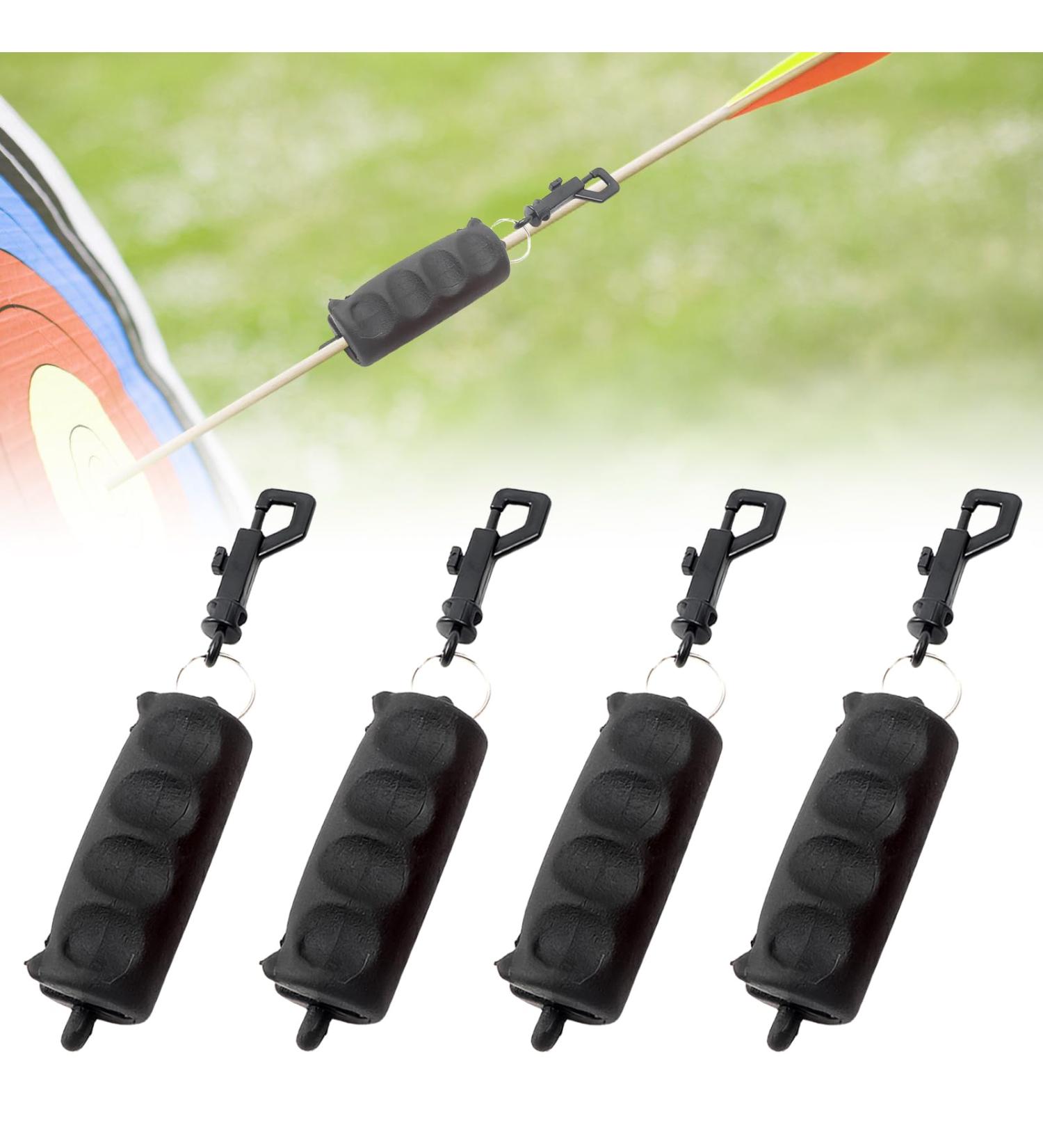 Delamiya 4-Piece Archery Arrow Puller Set | Rubber Arrow Puller & Powder with Belt Clip for Easy Use & Hand Protection | Black Target Archery Gear - Buy Online on GoSupps.com