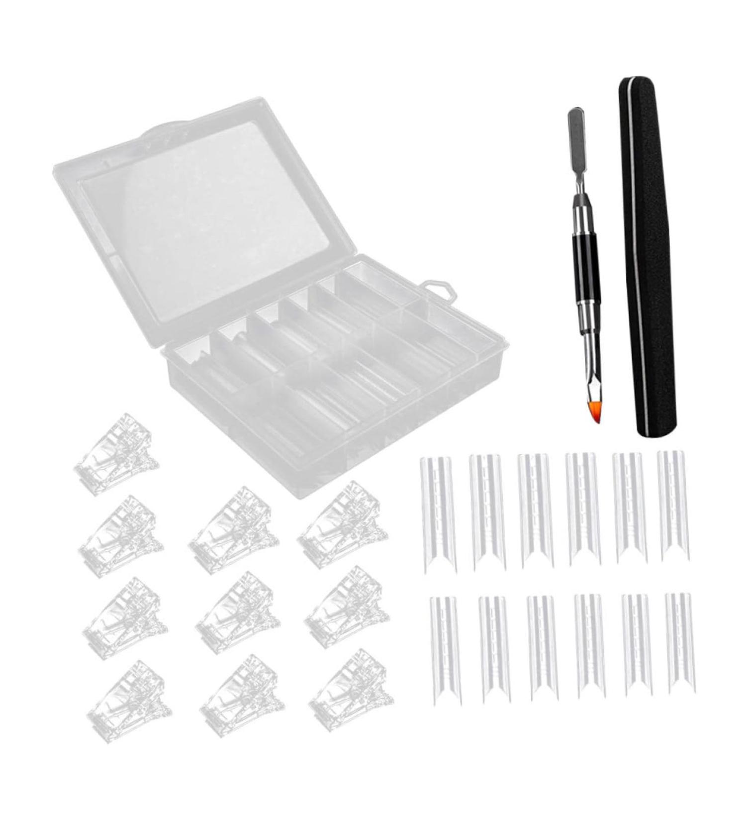Ipetboom 1 Set Nail Set Nail Kit Nail Curve c Clip Nail Art Tools and Equipment Nail Enhancement Trial Kit Nail Tips Nail Art Kit Manicure Tool Plastic Nail Pen Lengthen White - Buy Online on GoSupps.com