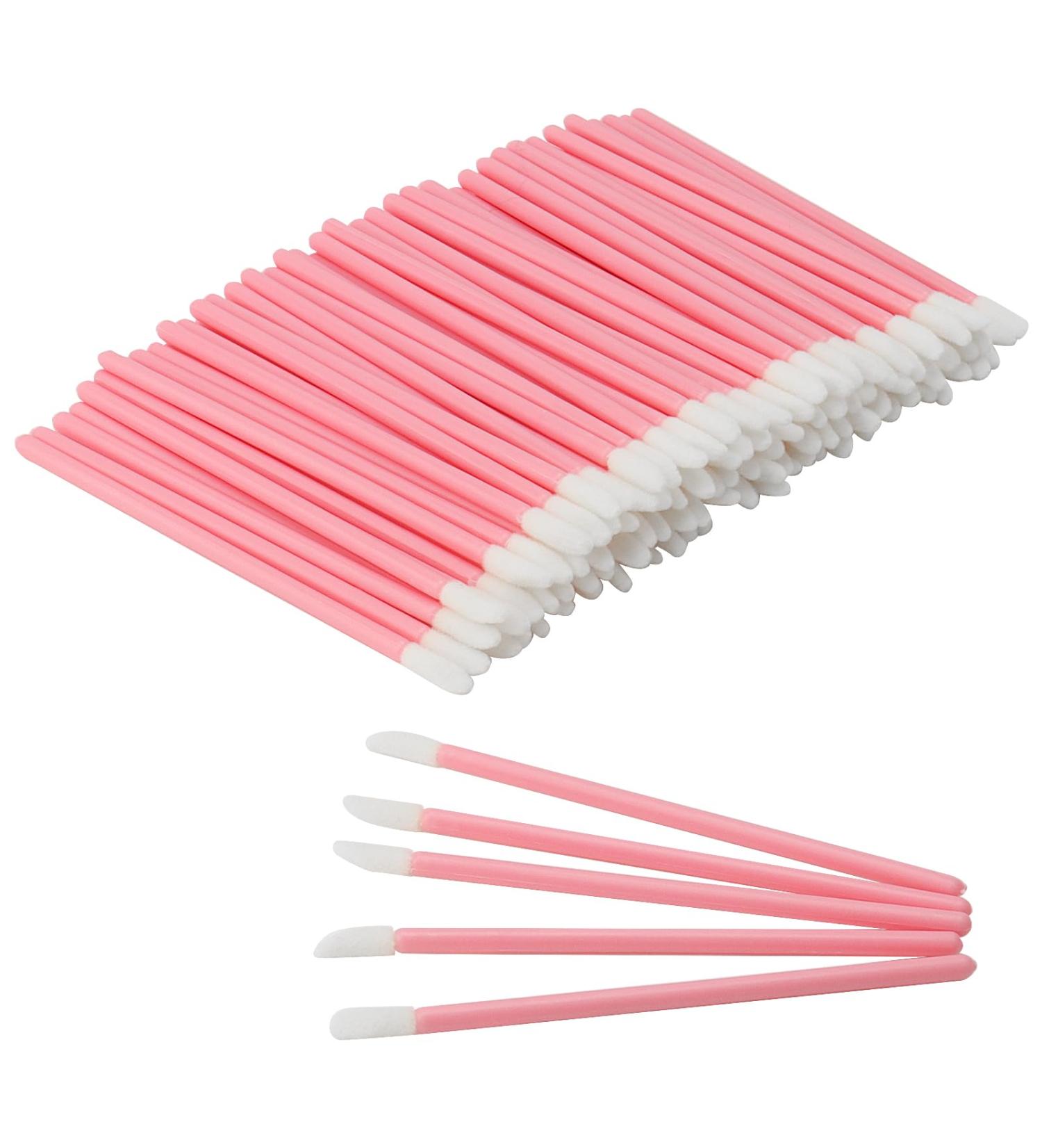 JIAYUET 600 PCS Pink Lip Gloss Brushes Lip Applicator Wands Pink Lipstick Brushes for Concealer Make Up - Buy Online on GoSupps.com