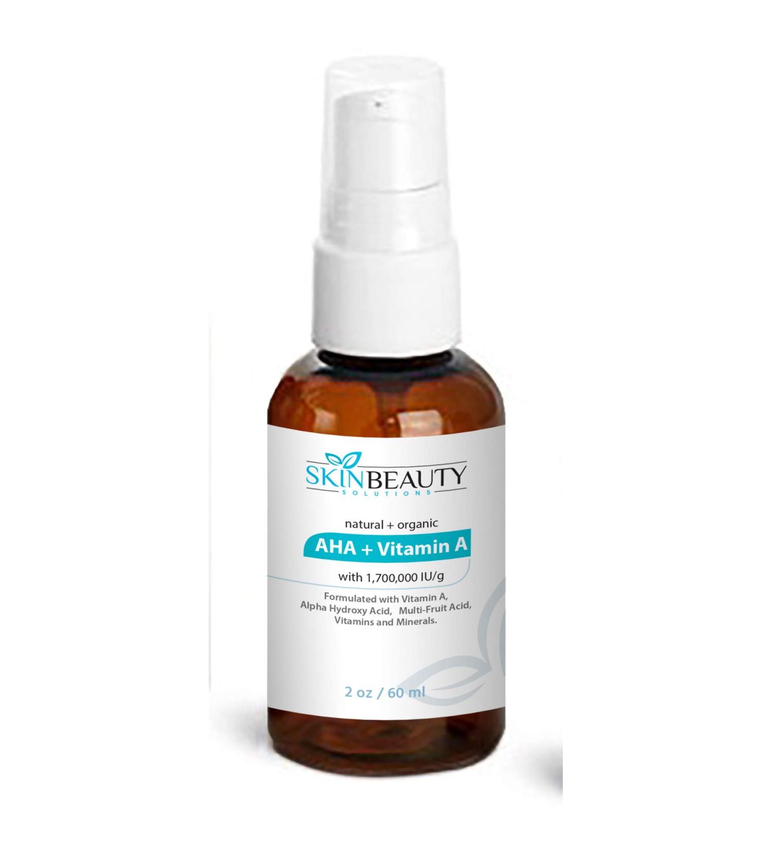 #1 Strongest Retinol A + AHA Glycolic Acid Cr me- 95% Organic & Natural - Vitamin A 5% at 1 700 000 IU/g Night Renewal Cream -Retinoid Retin A Alternative for Skin Tone Correction Resurfacing Anti-Aging Acne & Deep Wrinkles. Strongest retinol you can buy 