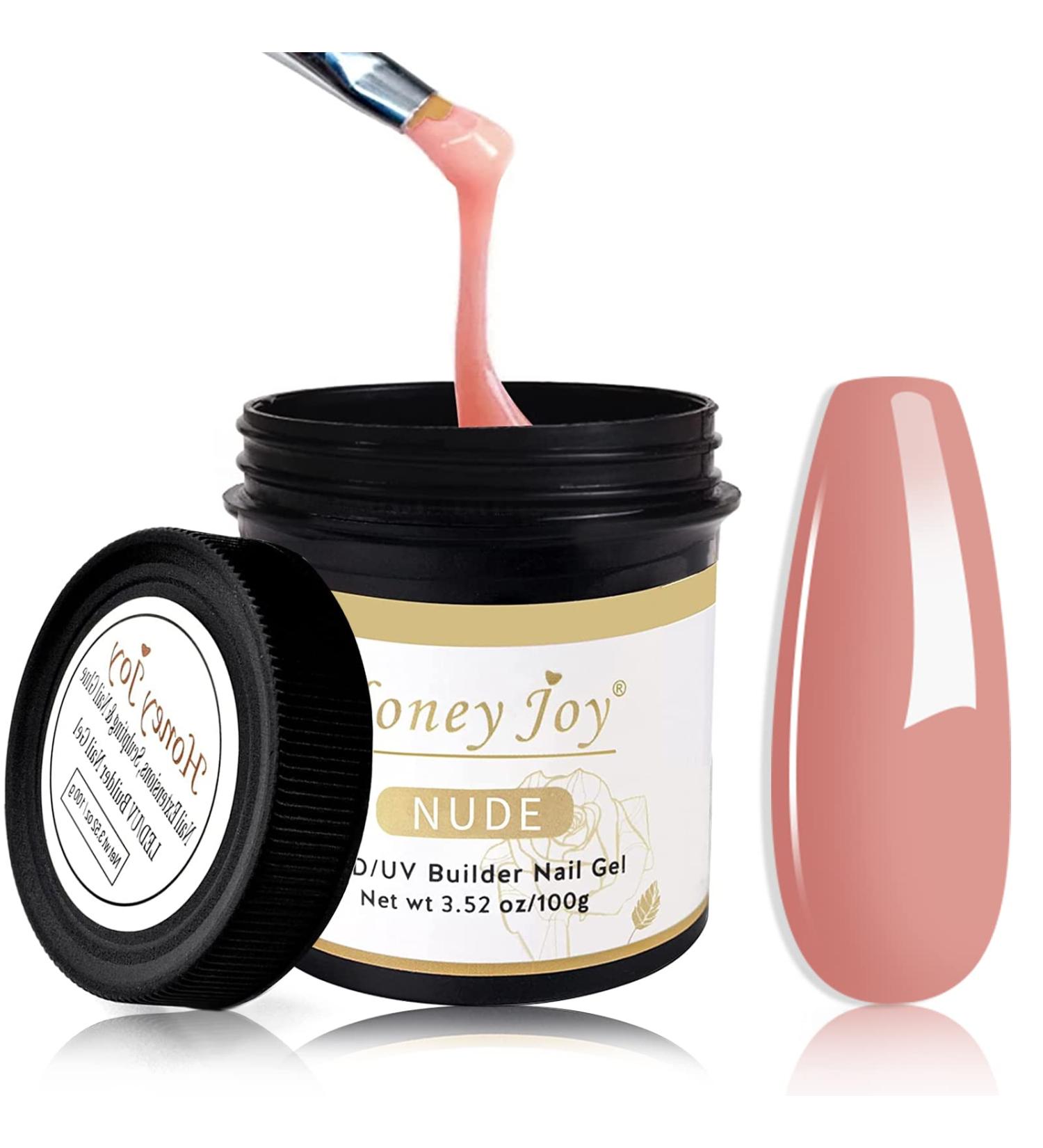 Honey Joy Nude Builder Nail Gel 100g/3.5oz - Nail Extension Sculpting Gel for LED/UV - Nail Art Manicure HJ-GEL005-Nude Yellow - Buy Online on GoSupps.com