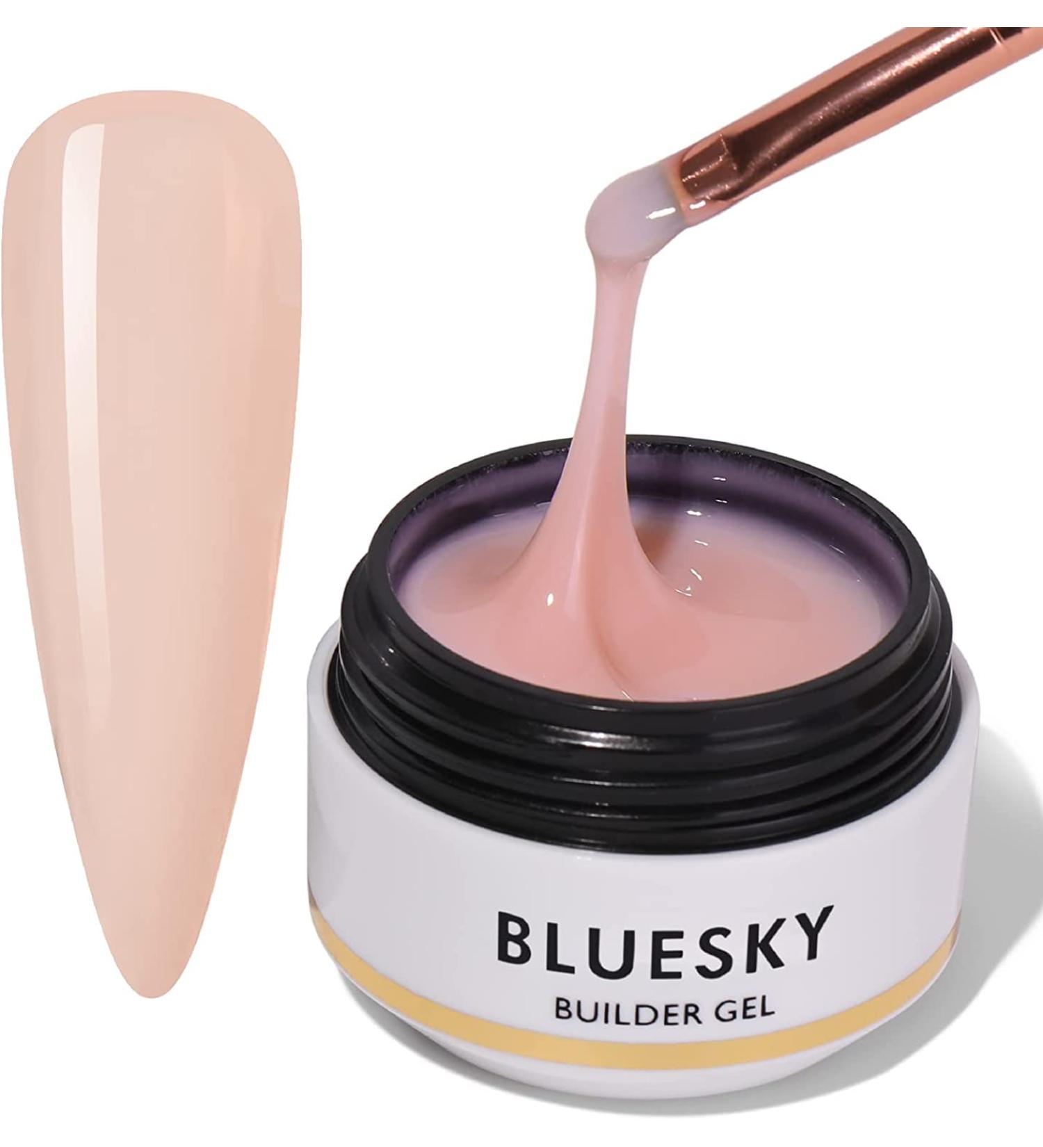 Bluesky Builder Gel Nail Polish 15ml Nude - Nail Strengthener & Extension Tips - LED UV Lamp Cure - Buy Online on GoSupps.com