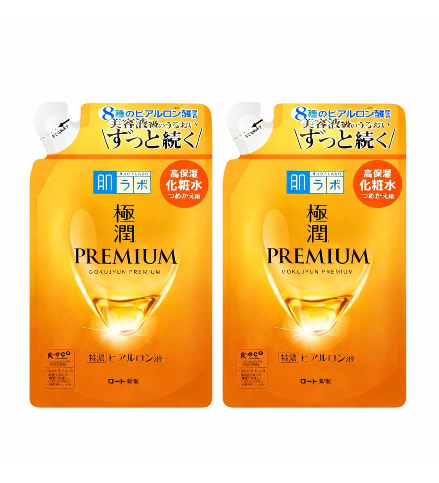 sidefield HADA RABO Gokujyun Hyaluronic Acid Lotion Refill 170ml / 5.7 fl oz (Pack of 2) Japanese Hydrating Facial Toner Moisturizer Refill Pack for Deep Moisture Dry & Sensitive Skin - Buy Online on GoSupps.com