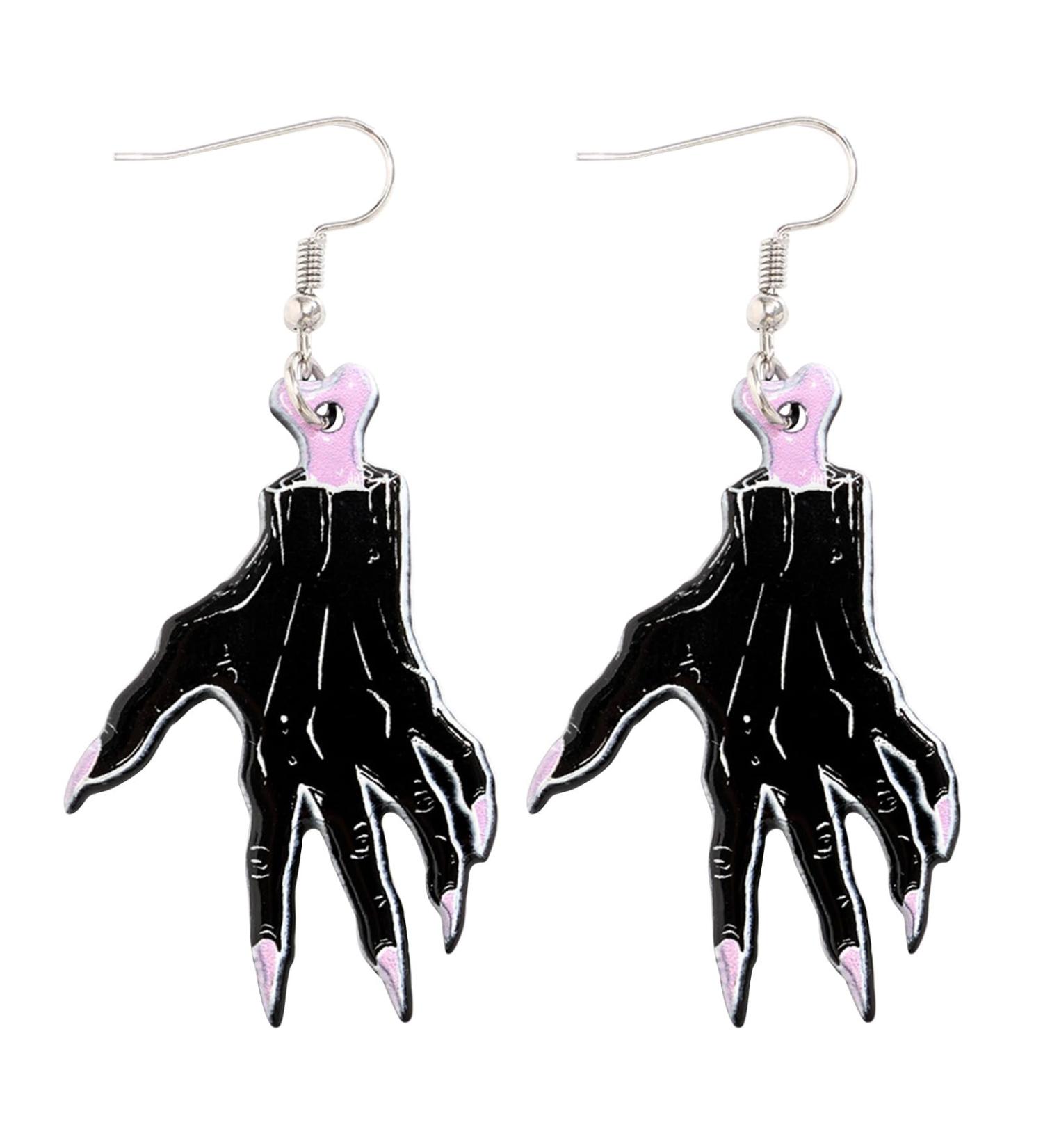 Feylie Halloween Acrylic Earrings - Pumpkin Skeleton Dangle Drops | Statement Jewelry for Women - Buy Online on GoSupps.com