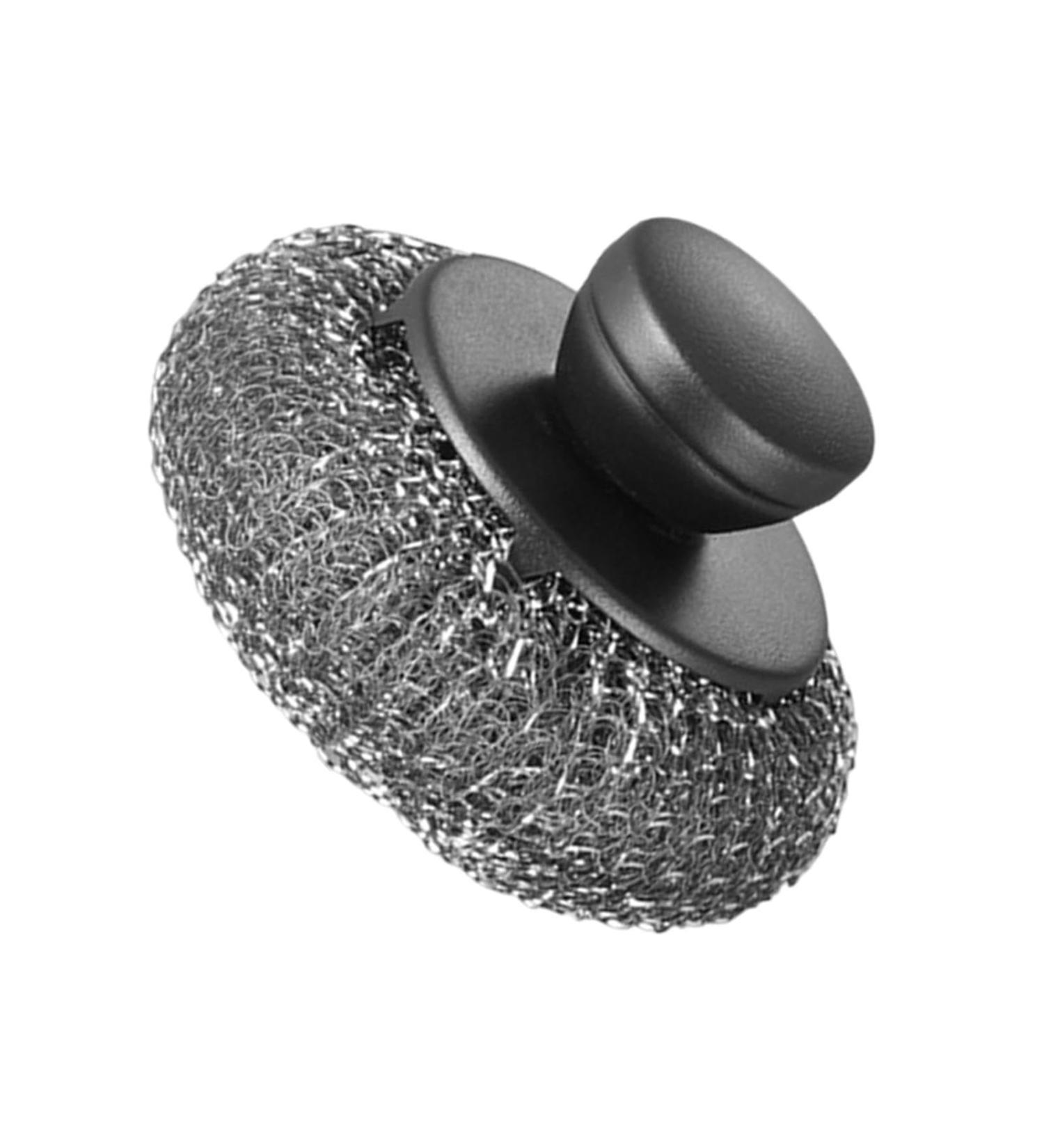 Stainless Steel Scrubber - Stainless Steel Scrubber Dish Brush Portable Metal Scrubber Pot Scrubbers for Iron Pots Barbecue Grills Black - Buy Online on GoSupps.com