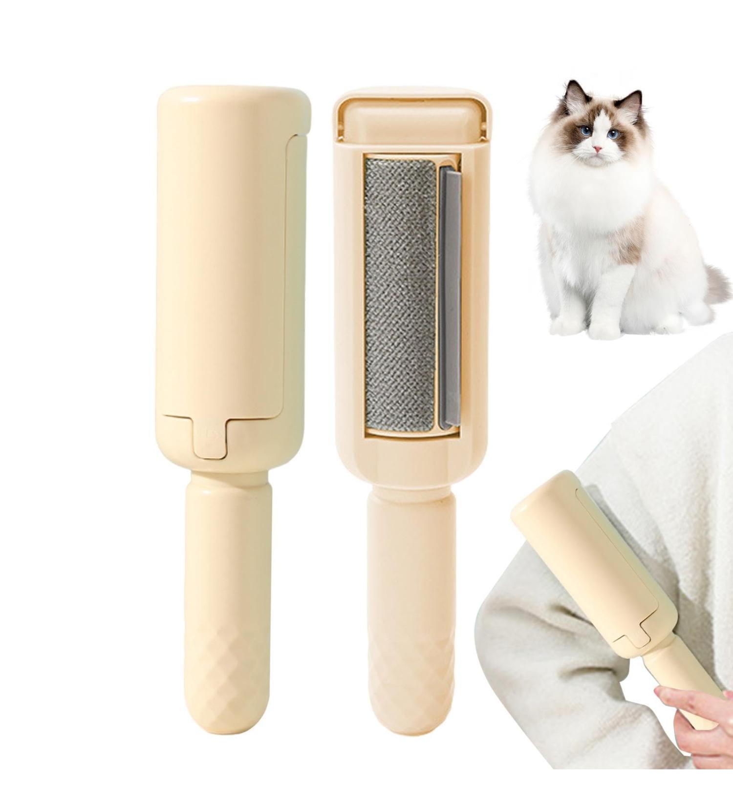 Portable Pet Hair Remover Roller - 100g Reusable Lint Roller for Couch Car Carpet & Furniture - Efficient Pet Hair Removal Tool in Yellow - Buy Online on GoSupps.com