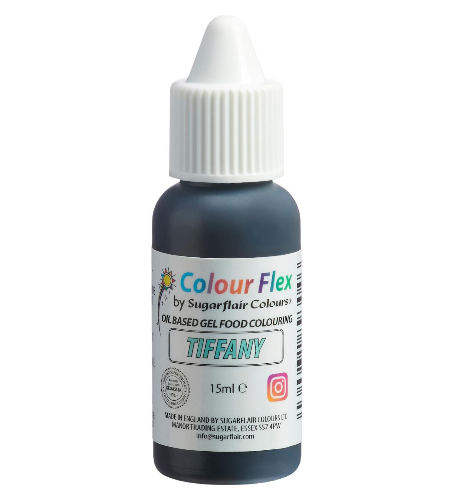Colour Flex Tiffany Oil Based Food Colouring Gel For Colouring High Fat Foods Buttercream Chocolate Batters Fondant Icing & More - 15ml