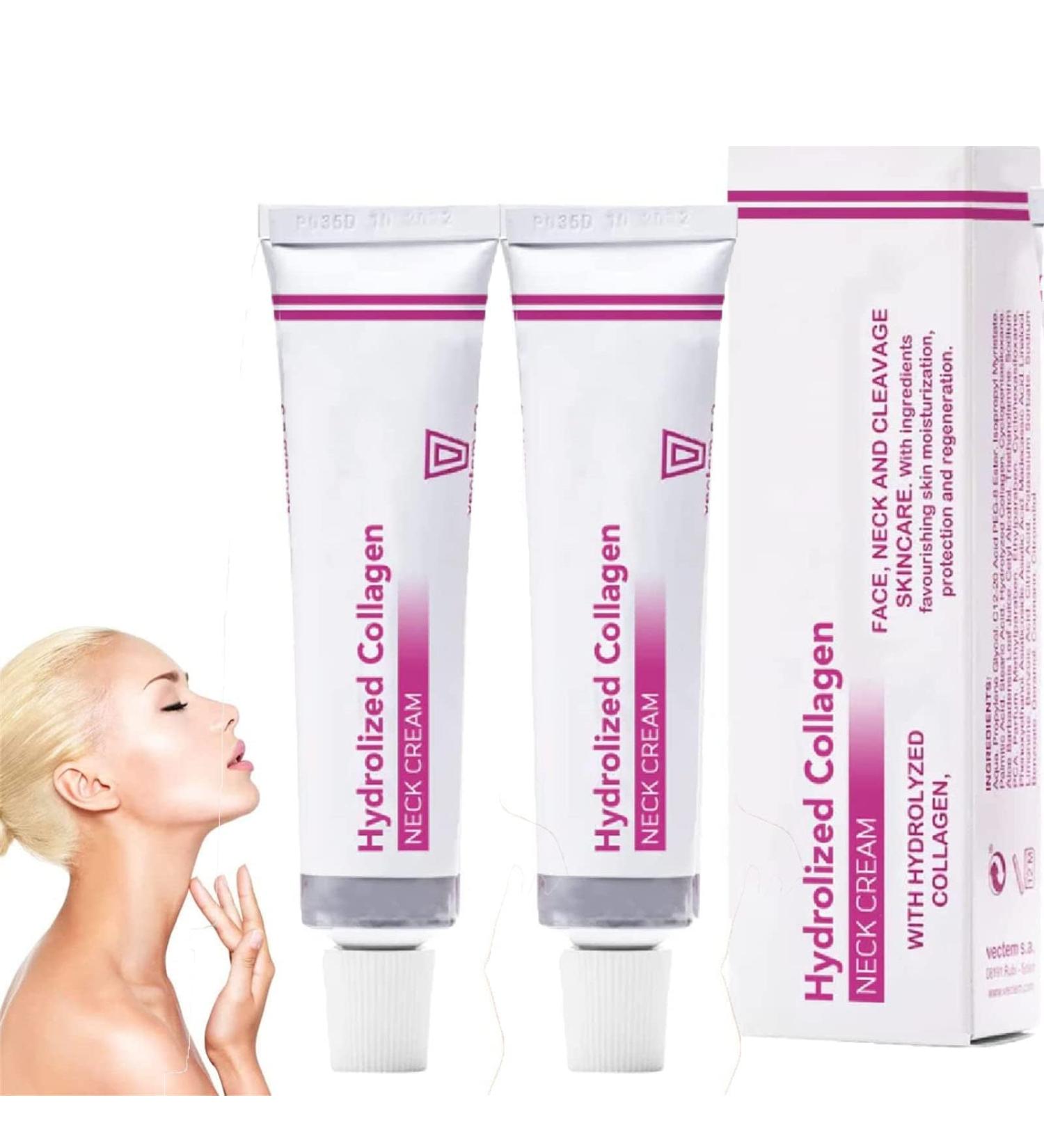 Pickx Hydrolyzed Collagen Neck Firming Cream - Anti-Aging Moisturizer for Smooth Skin (2PCs) | International Shipping Available - Buy Online on GoSupps.com