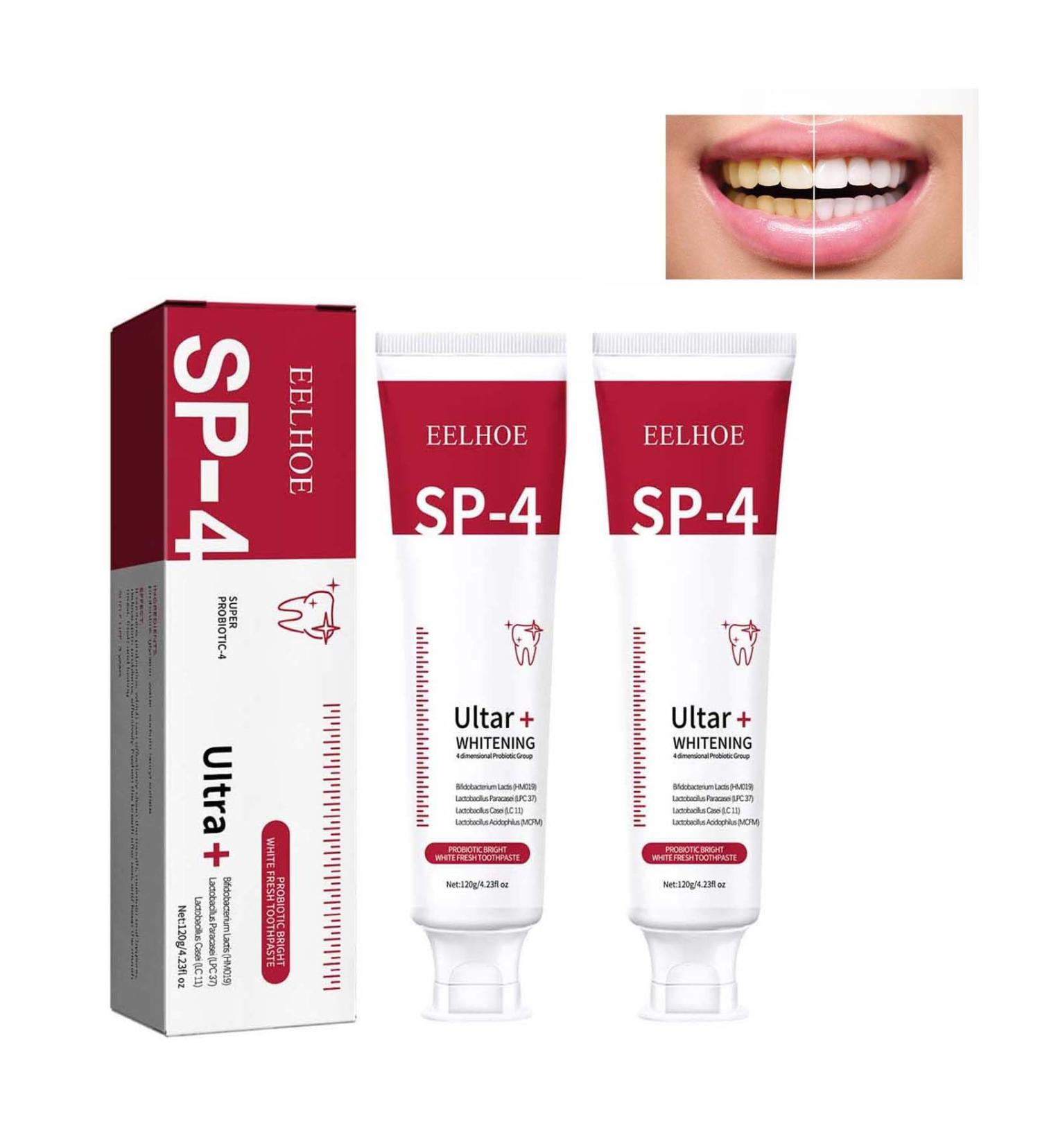 Yayashi SP-4 Probiotic Whitening Toothpaste (2PCs) - Brightening Stain Removal & Fresh Breath - Buy Online on GoSupps.com