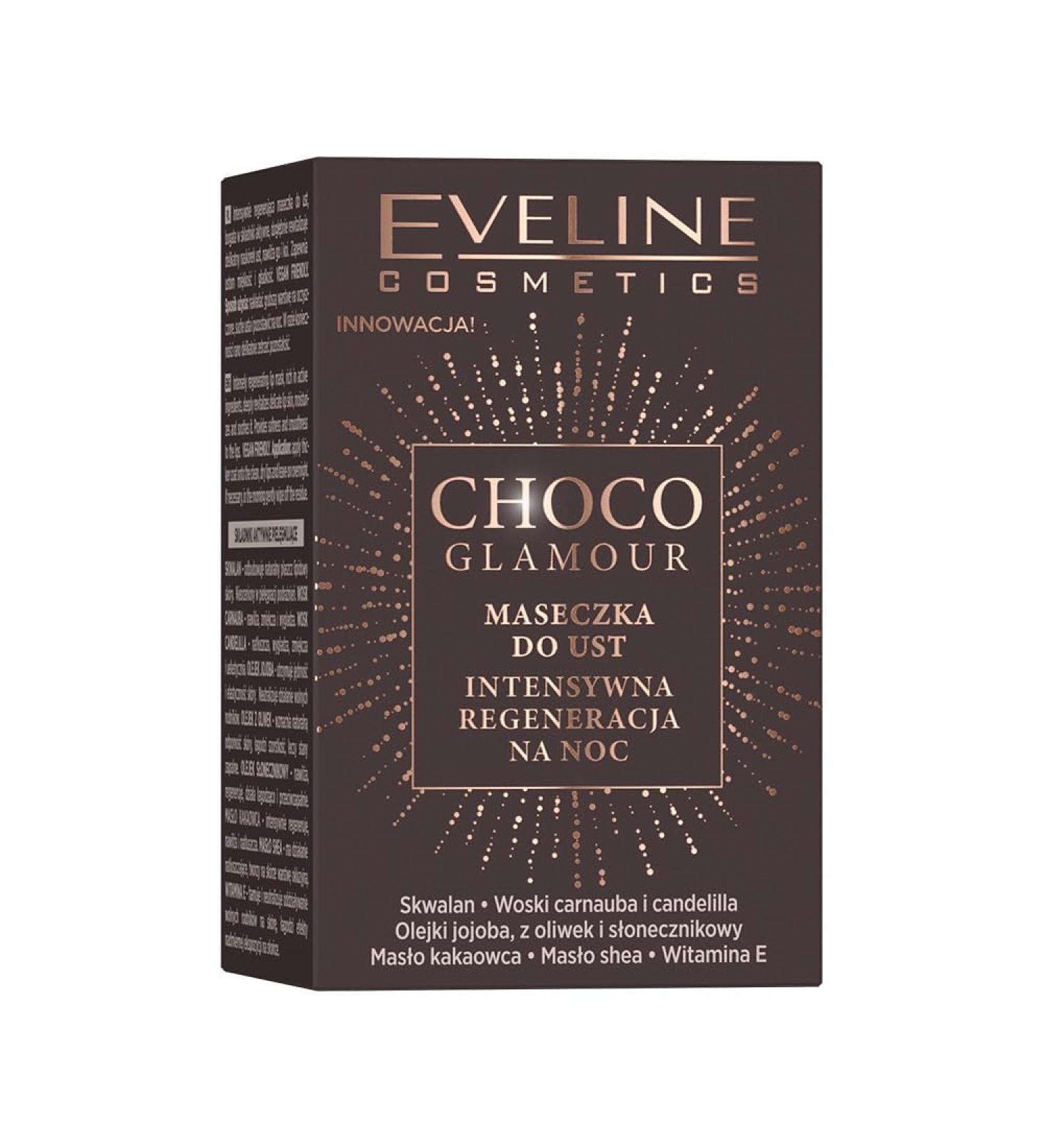 Eveline Cosmetics Choco Glamor intensive regenerating lip mask lip mask for night lip care at night hydration of the lips lip products lip care 12 ml - Buy Online on GoSupps.com