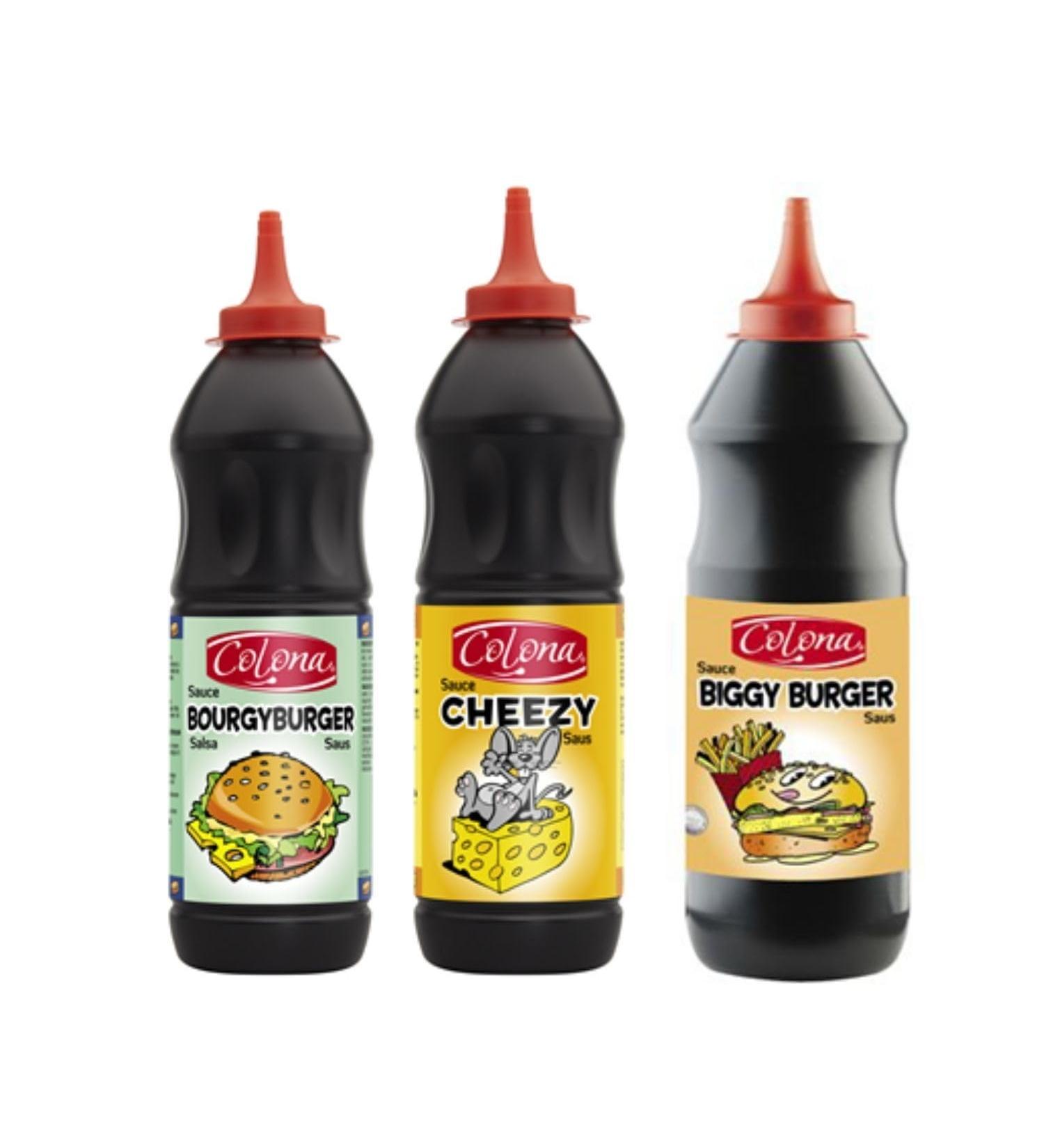 Lot sauce Colona : Bourgy burger Cheezy easy - Biggy burger (3x950ml)