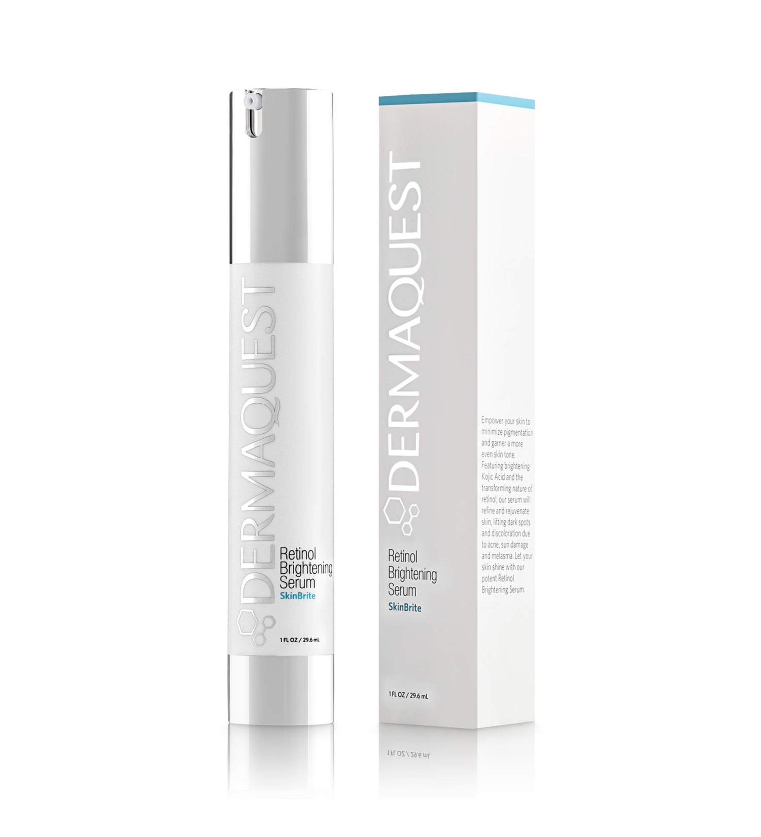 DermaQuest SkinBrite Retinol Serum - Brightening Anti-Aging Treatment for Dark Spots & Sun Damage (1oz) - Nighttime Formula - Buy Online on GoSupps.com