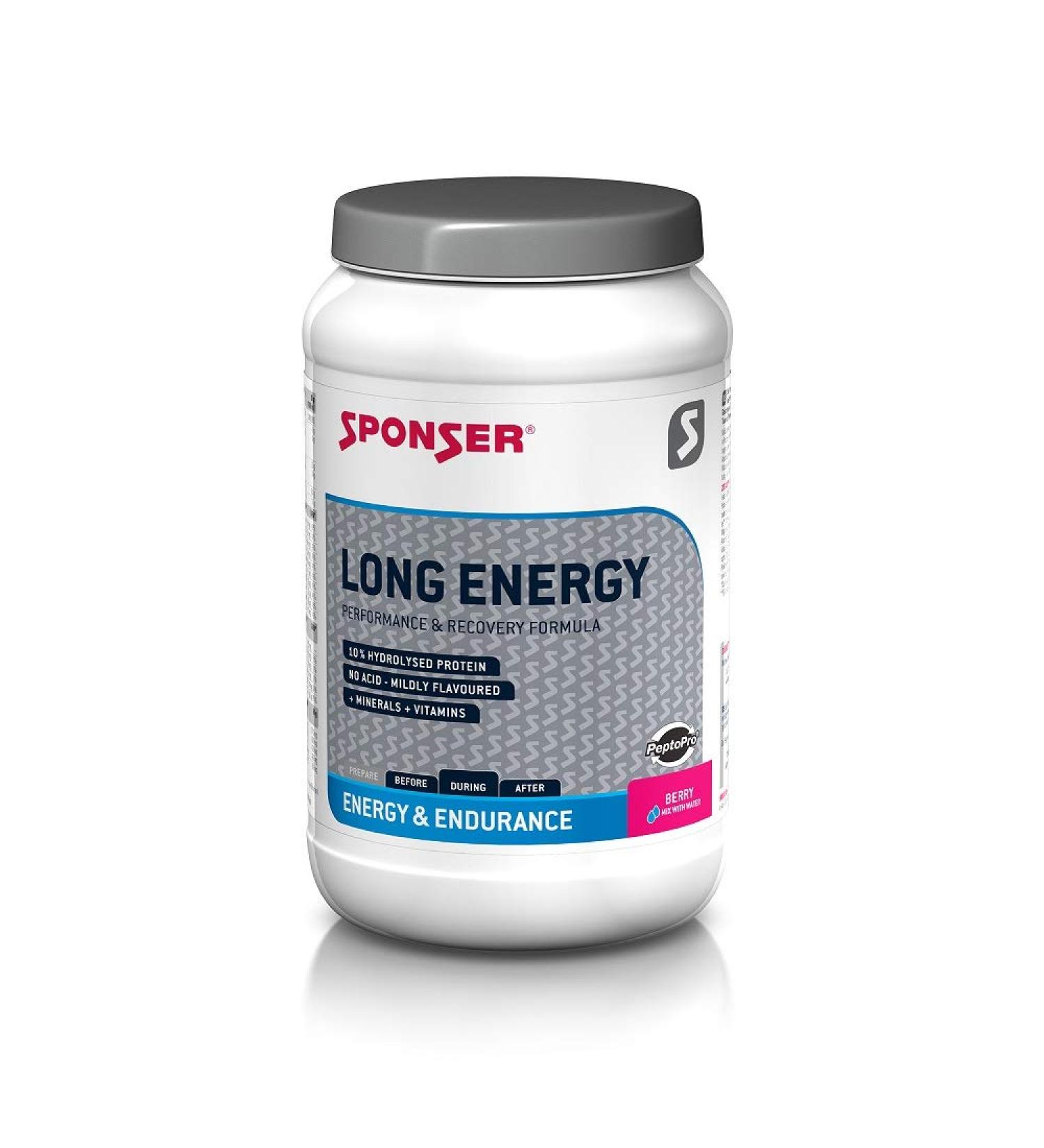 Buy Sponser Long Energy 10% Protein 1200g Berry - Boost Endurance & Recovery | Fast International Shipping - Buy Online on GoSupps.com
