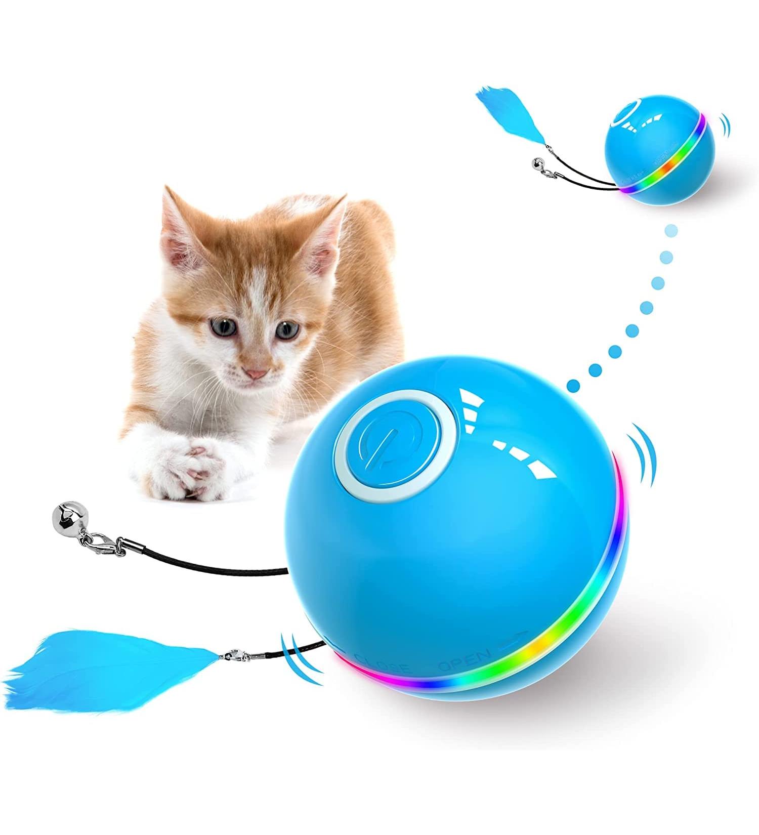 Extfans Katzenball mit LED - Interaktiver 360 Katzen Spielzeugball USB wiederaufladbar Blau - Zwei-Farben Elektrisch f r Katzen - Buy Online on GoSupps.com